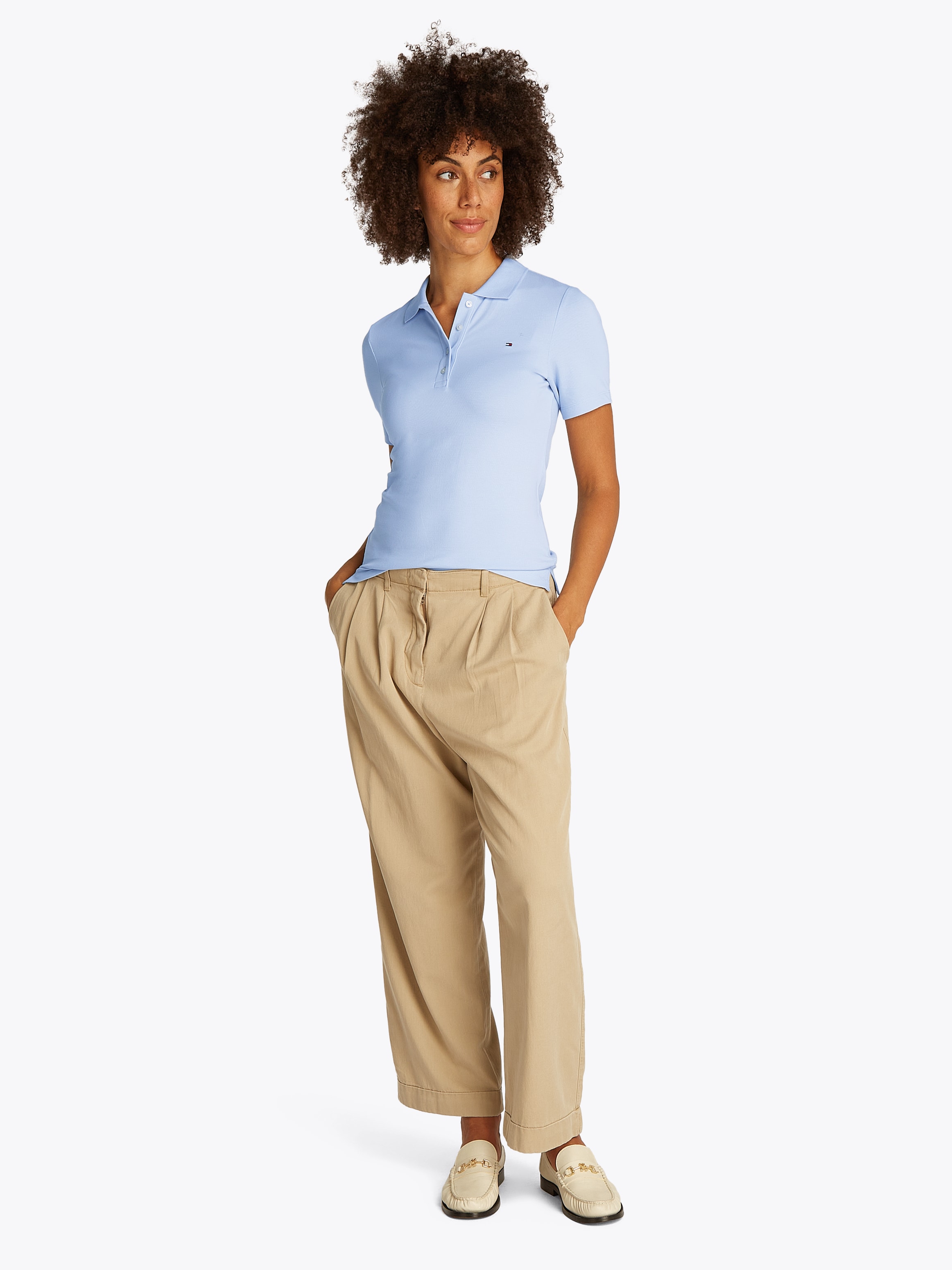 Tommy Hilfiger Poloshirt »1985 Slim Fit Pique Premium«, mit Logostickerei, mit Seitenschlitzen