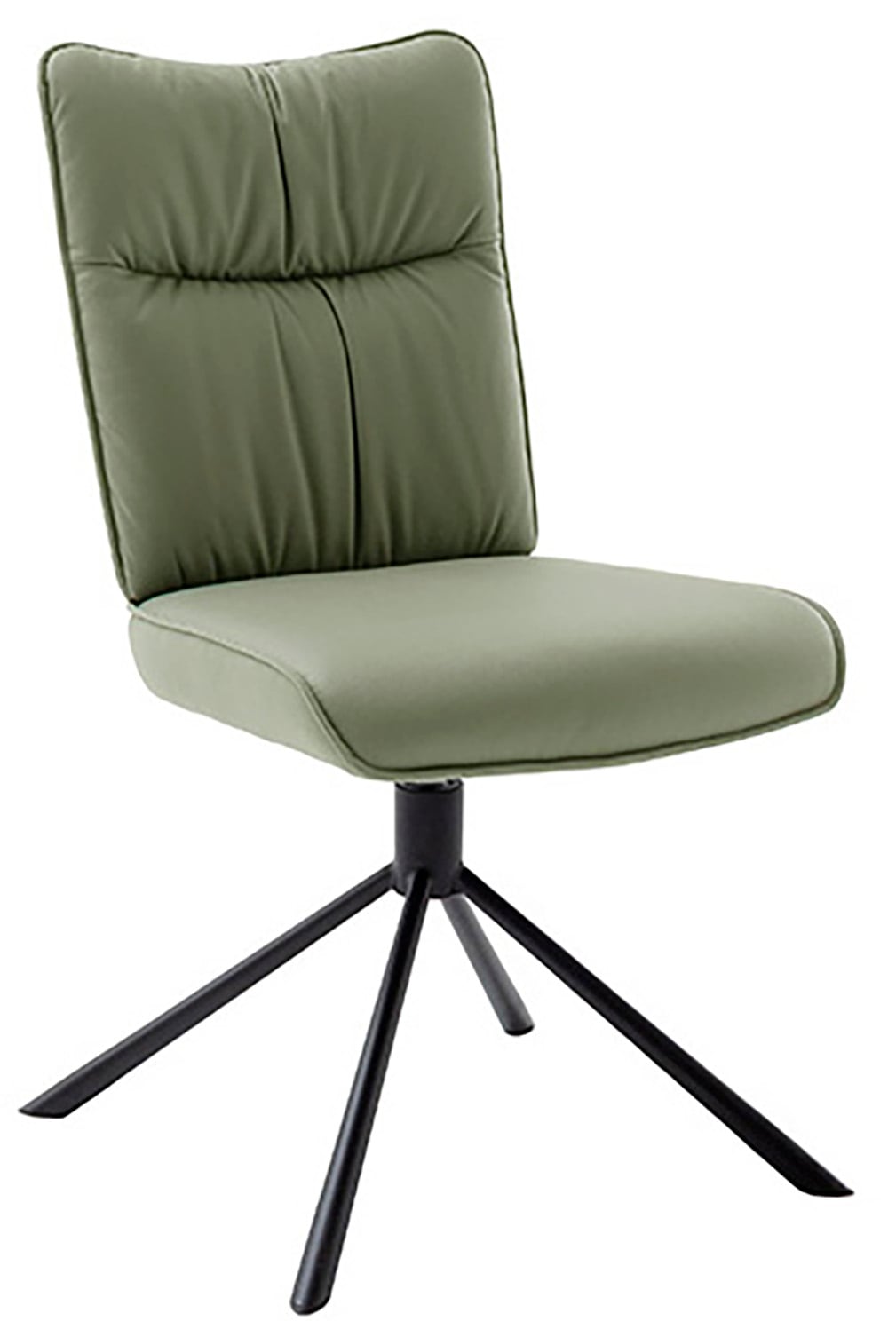 MCA furniture 4-Fußstuhl »MARIN Esszimmerstuhl (2er Set) - Stuhl«, (Set), 2 St., Microfaser, 360° drehbar, Metall schwarz, beweglichen Rücken, belastbar 120 kg