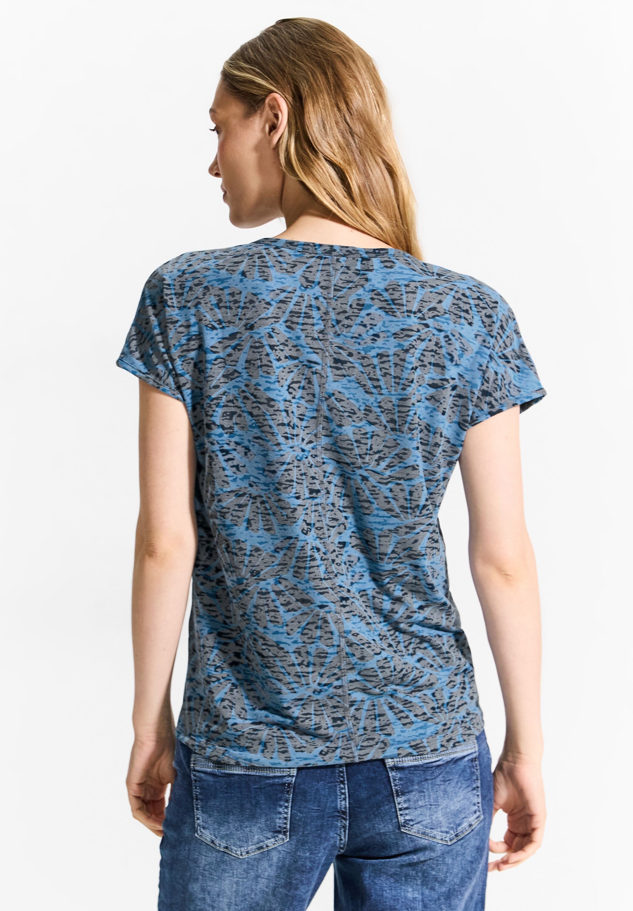 Cecil T-Shirt, mit Burnout-Optik