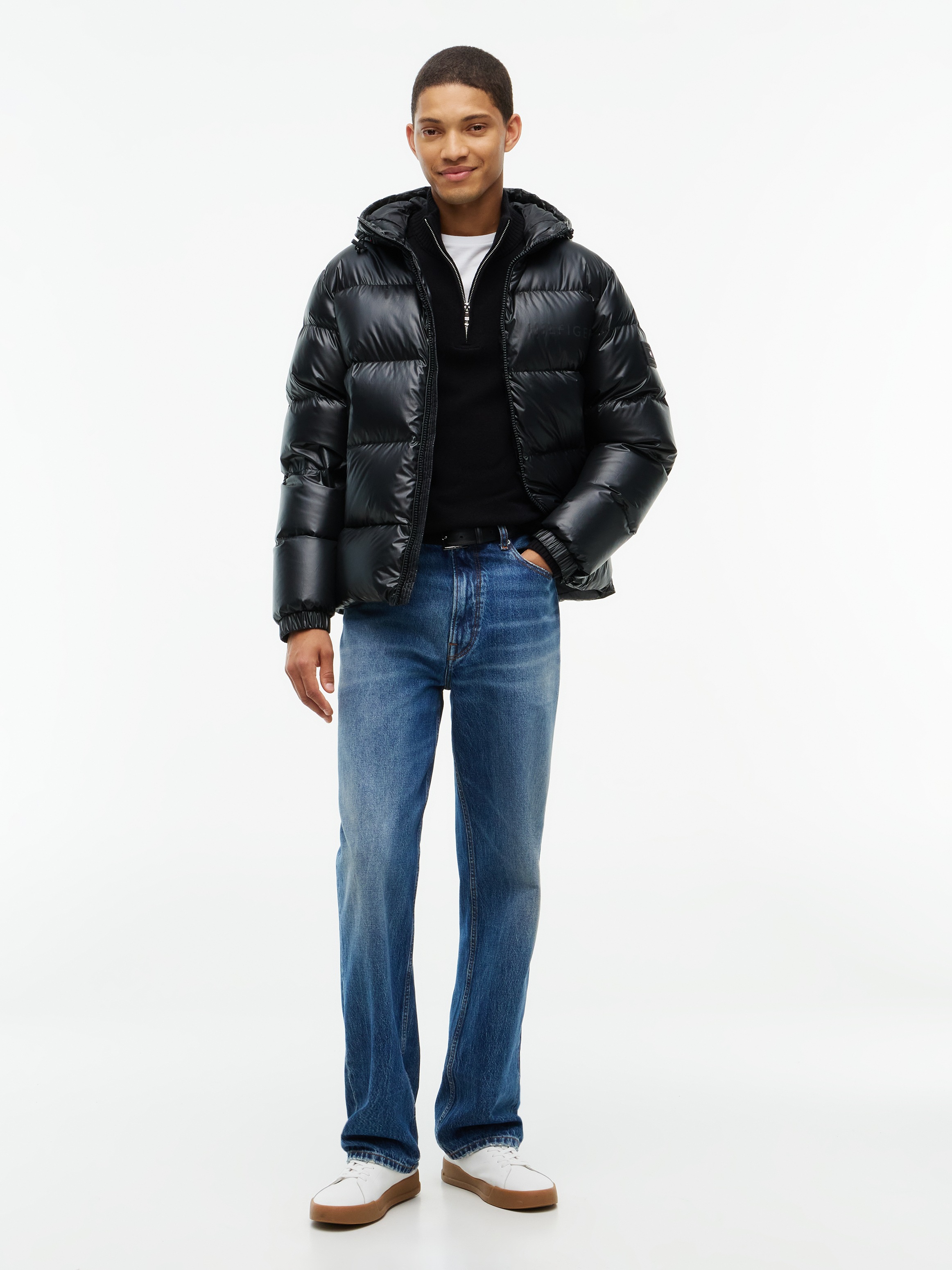 Tommy Hilfiger Daunenjacke »SHINY DOWN HOODED PUFFER« mit Kapuze