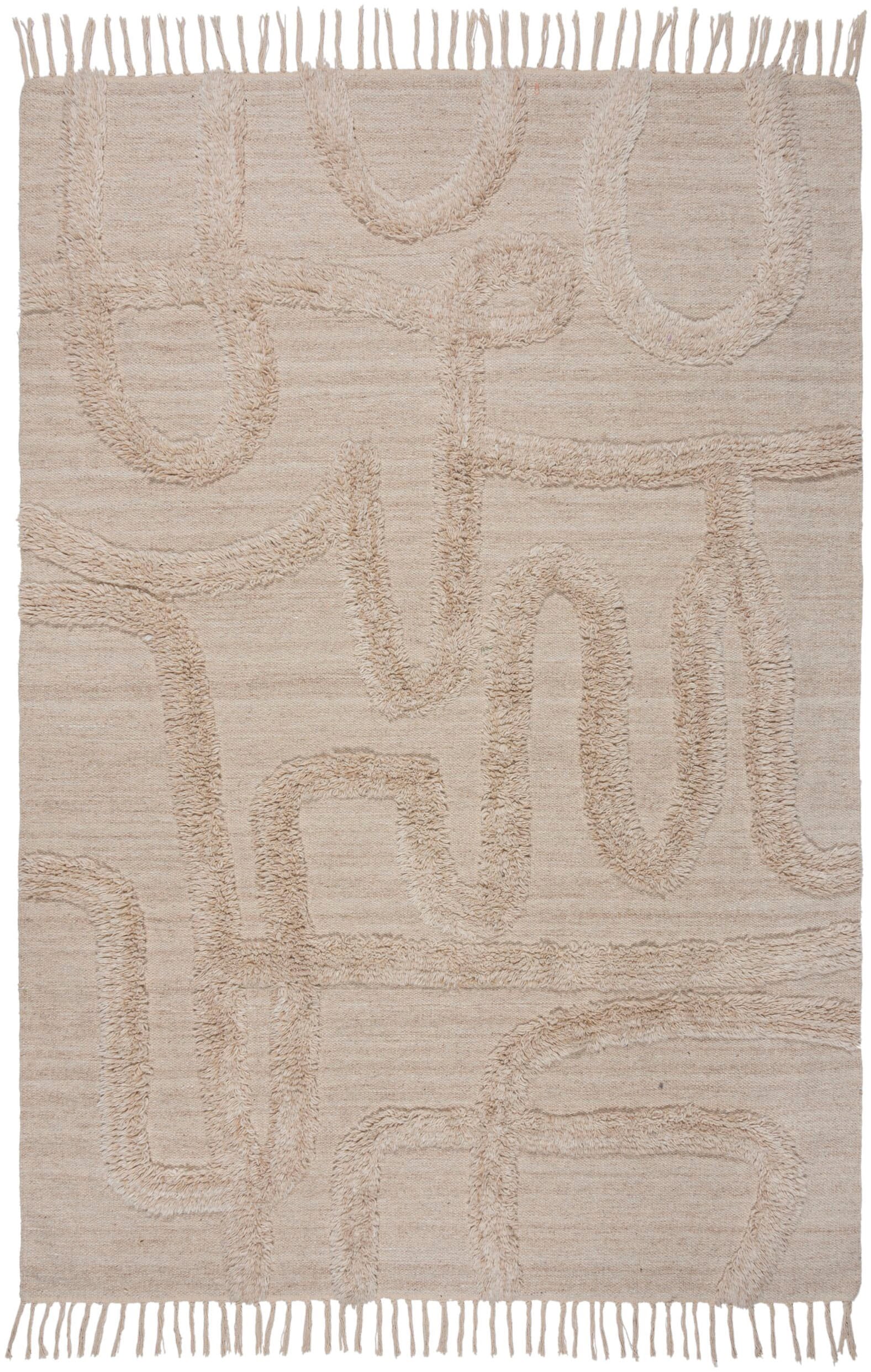 FLAIR RUGS Teppich "Loma" rechteckig 20 mm Höhe mit Fransen günstig online kaufen