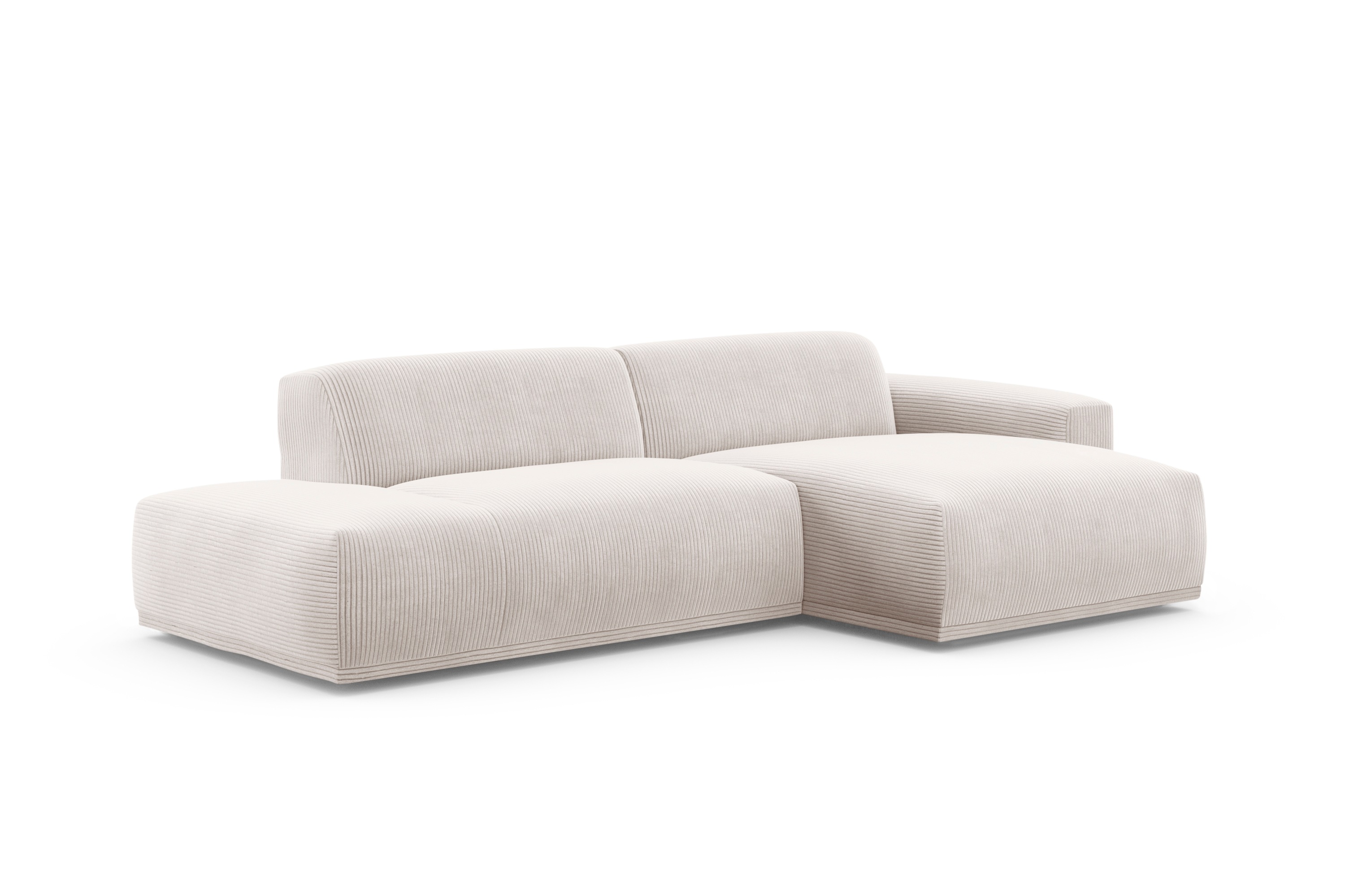 Thumbnail - TRENDMANUFAKTUR Ecksofa "Braga, mit hochwertigem Kaltschaum, L-Form, in Cord erhältlich" modernes Sofa, Couch mit hohem ...