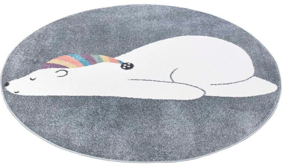 Carpet City Kinderteppich »ANIME921«, rund, 11 mm Höhe, Kinderzimmer Teppich Modern mit lustigen Cartoon-Figuren, Multi