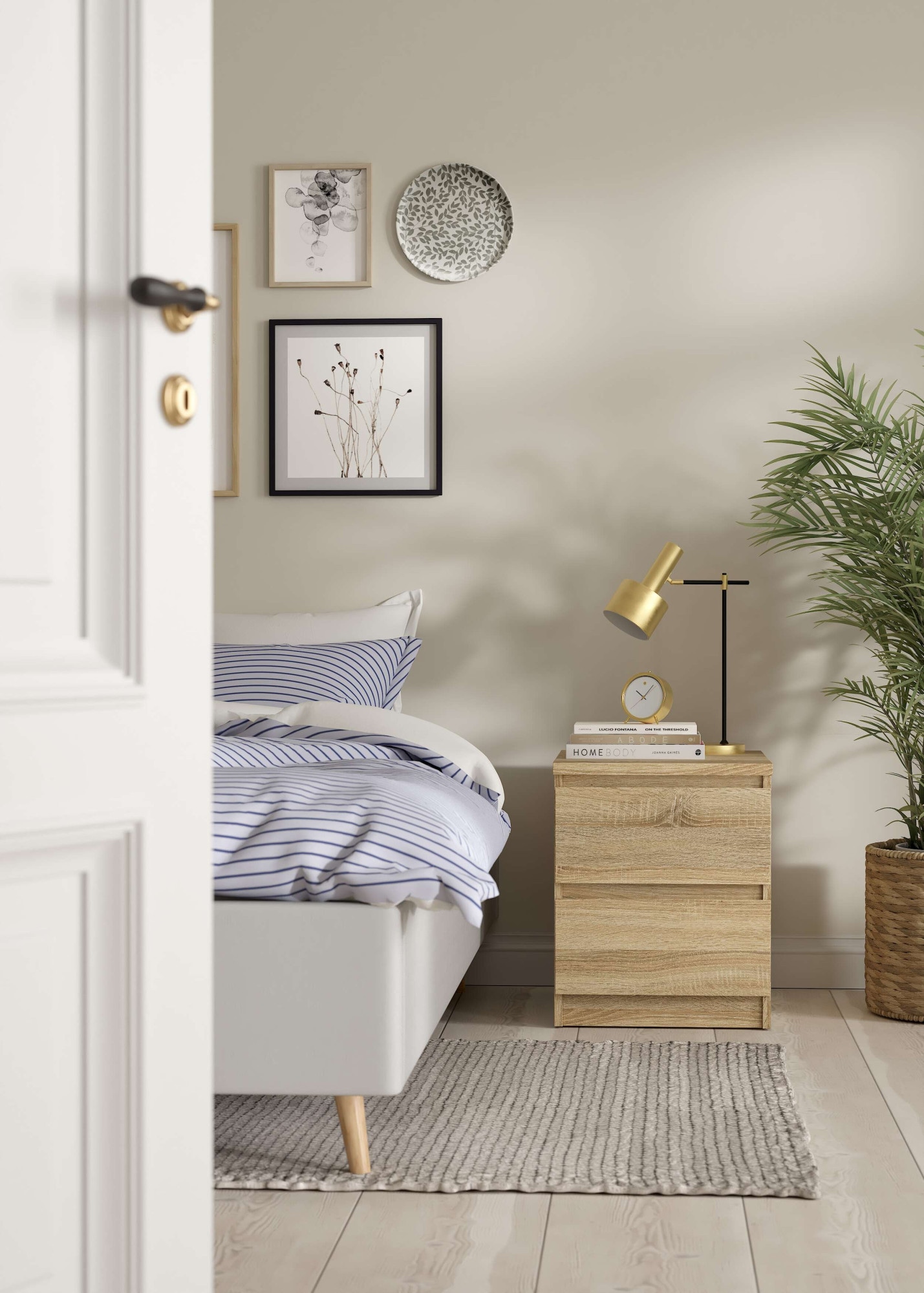 INOSIGN Nachttisch "Naia" Eleganter Nachttisch mit 2 Schubladen günstig online kaufen