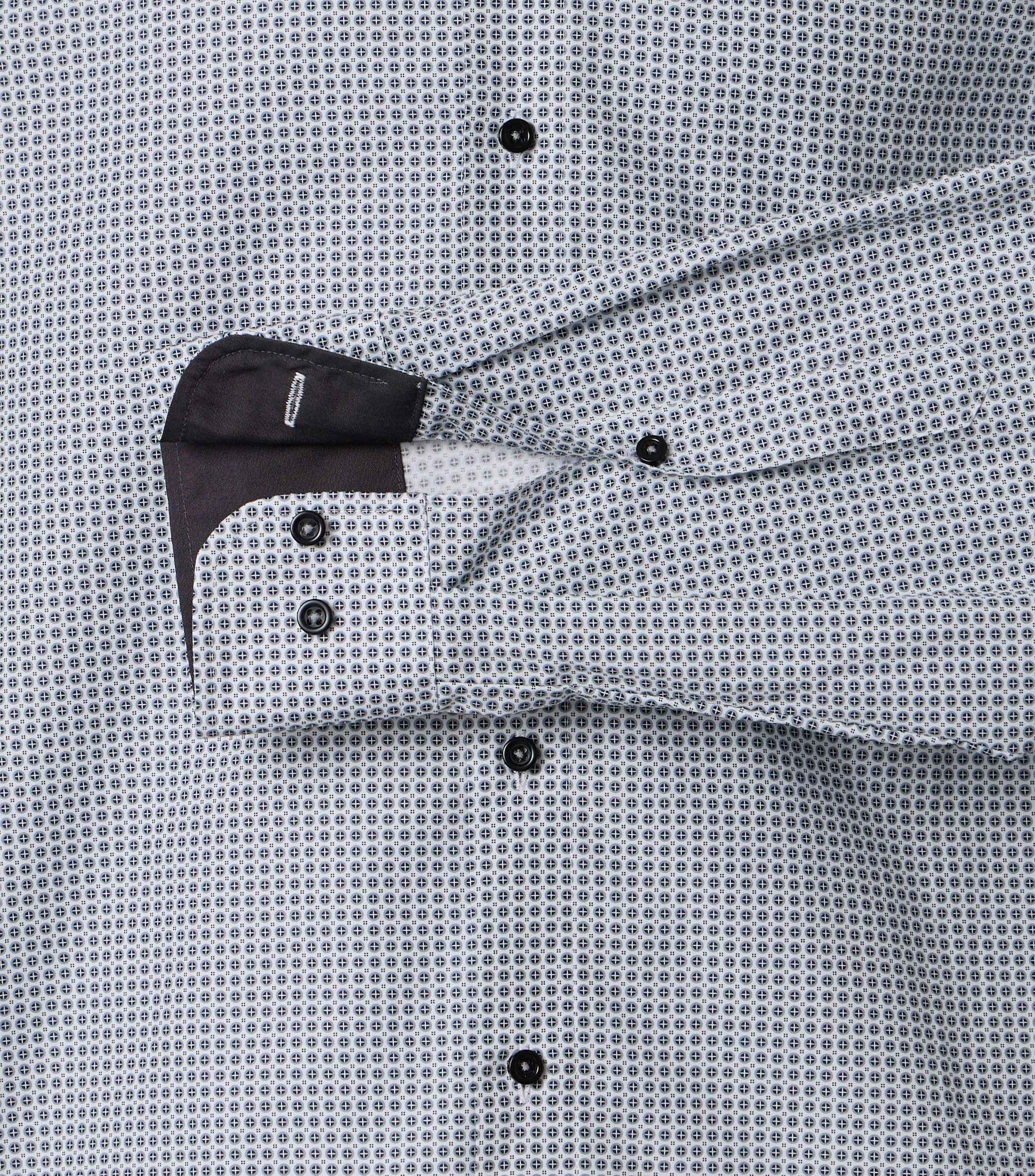 Businesshemd VENTI "VENTI Businesshemd Print", Herren, Gr. 42, Normalgrößen, grau, 100% Baumwolle, bedruckt, comfort fit, Hemden 3