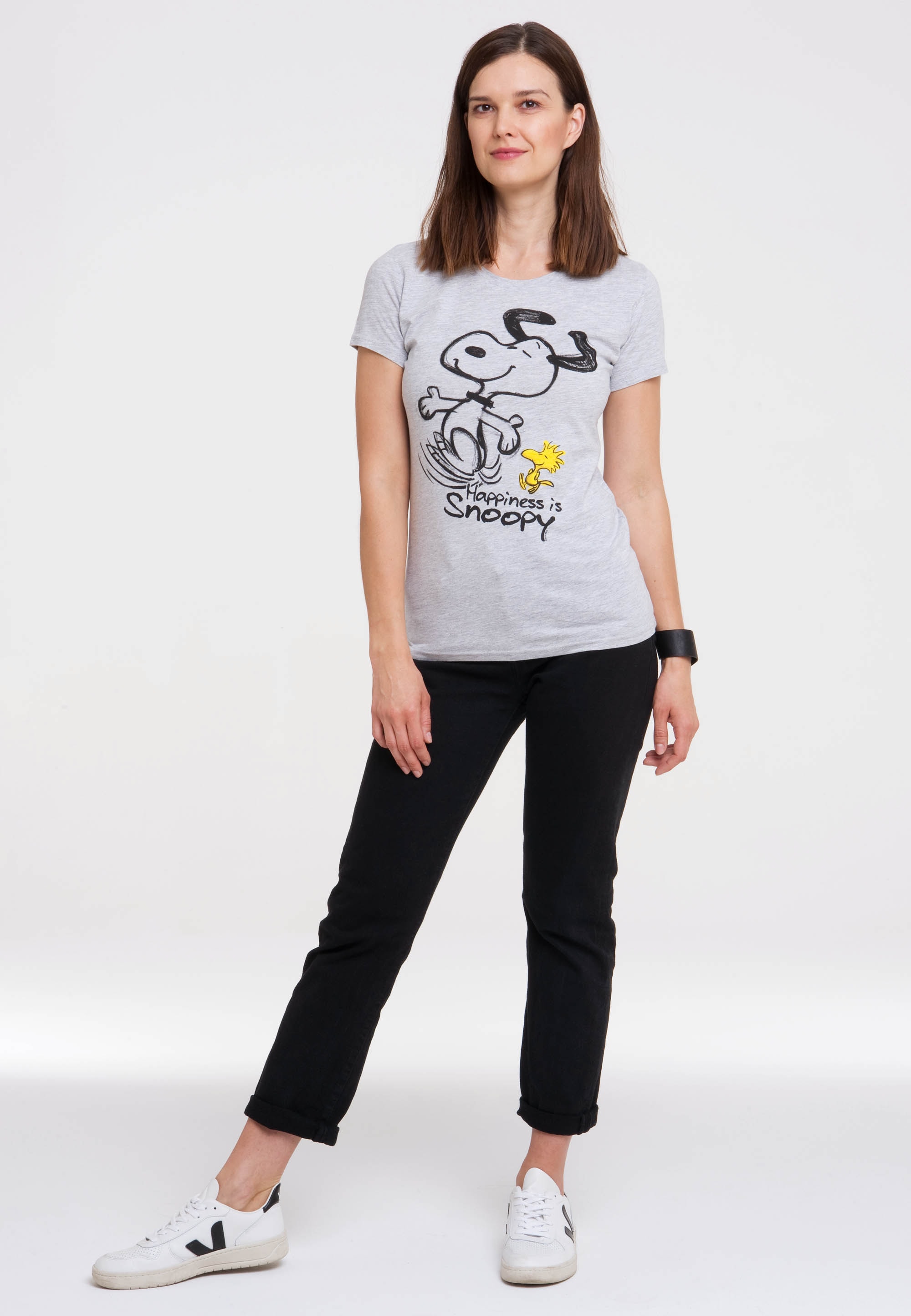 LOGOSHIRT T-Shirt "Snoopy & Woodstock Happiness", Print günstig online kaufen