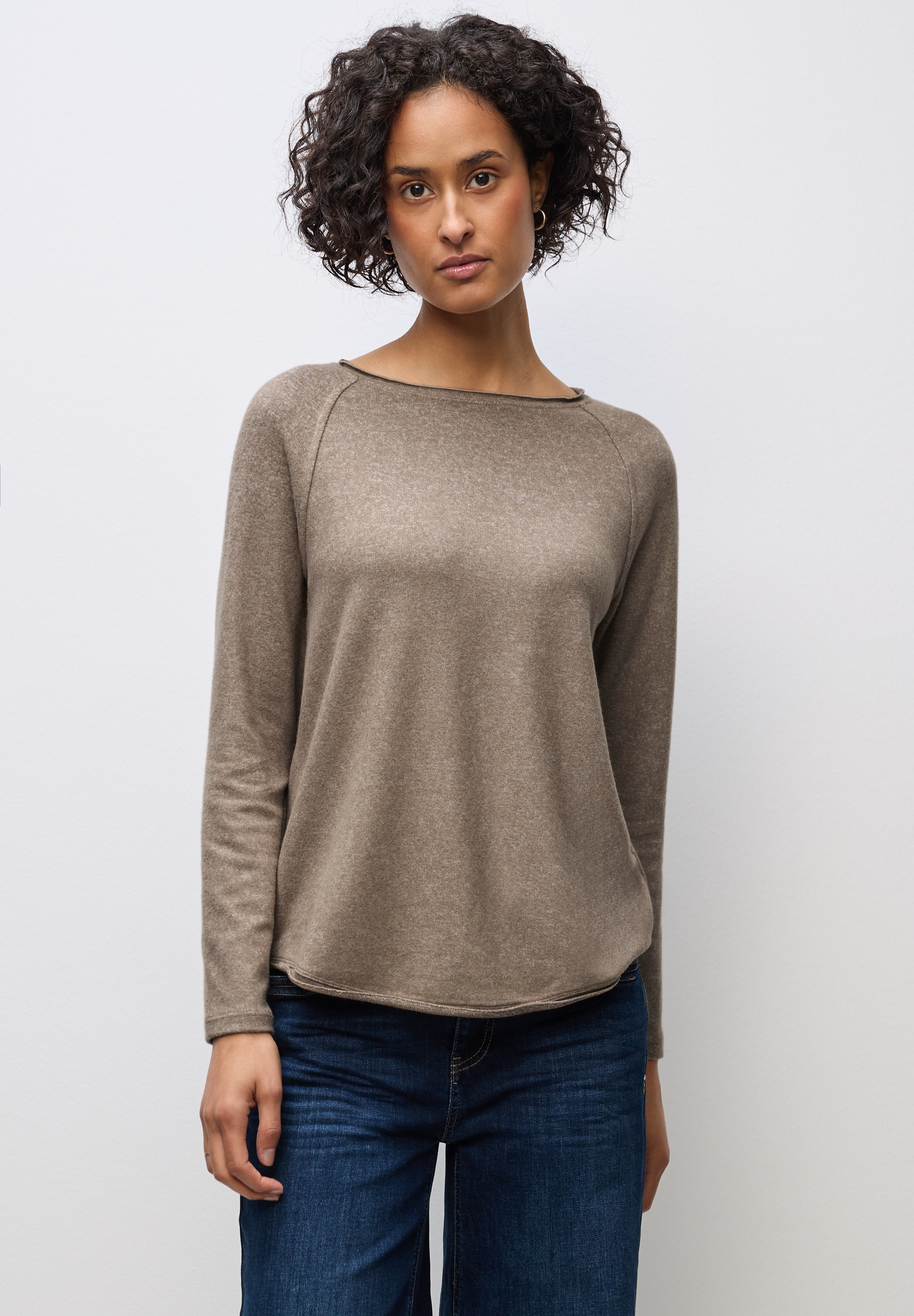 STREET ONE Langarmshirt aus softem Materialmix günstig online kaufen