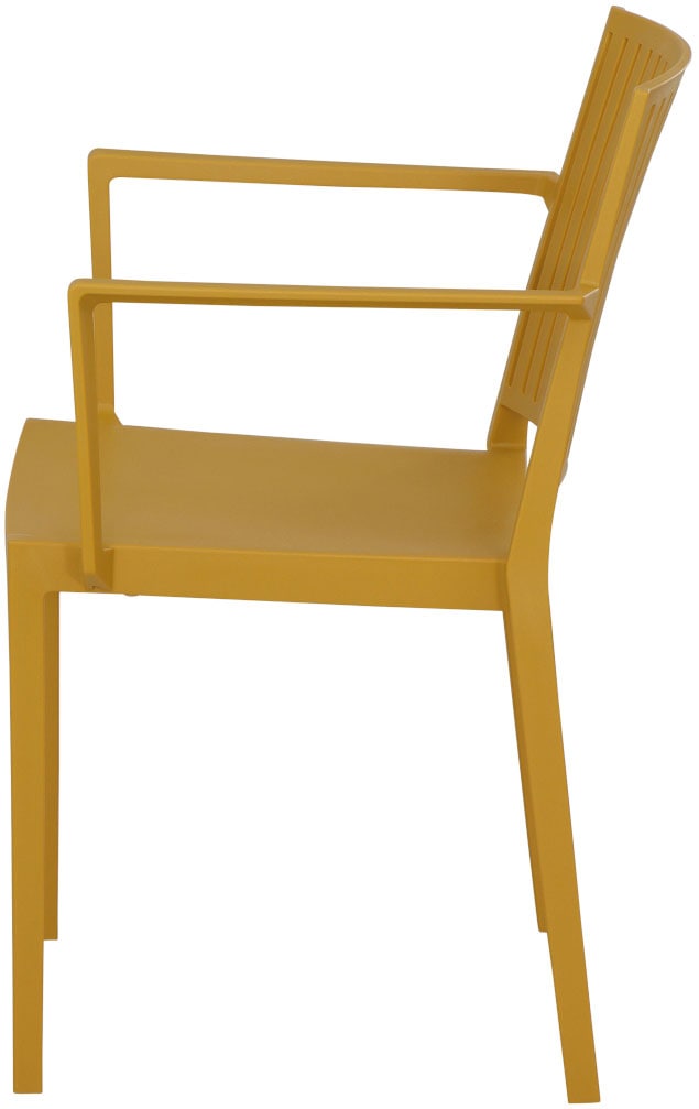 Siena Garden Gartensessel »Lane 2er Set Stapelsessel mustard« Set, 2 Stk. tlg. Gestell, Polypropylen/Glasfaser