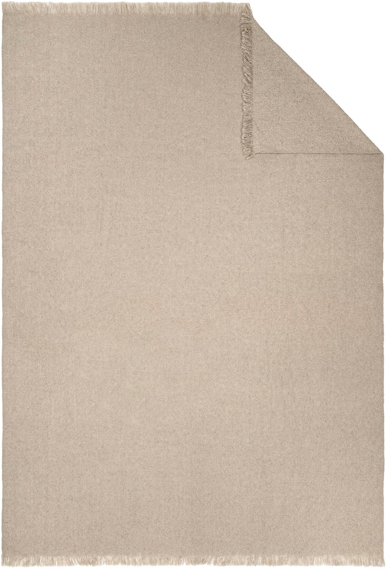 s.Oliver Wohndecke »s.Oliver Boucle Decke«, mit stilvollen Fransen
