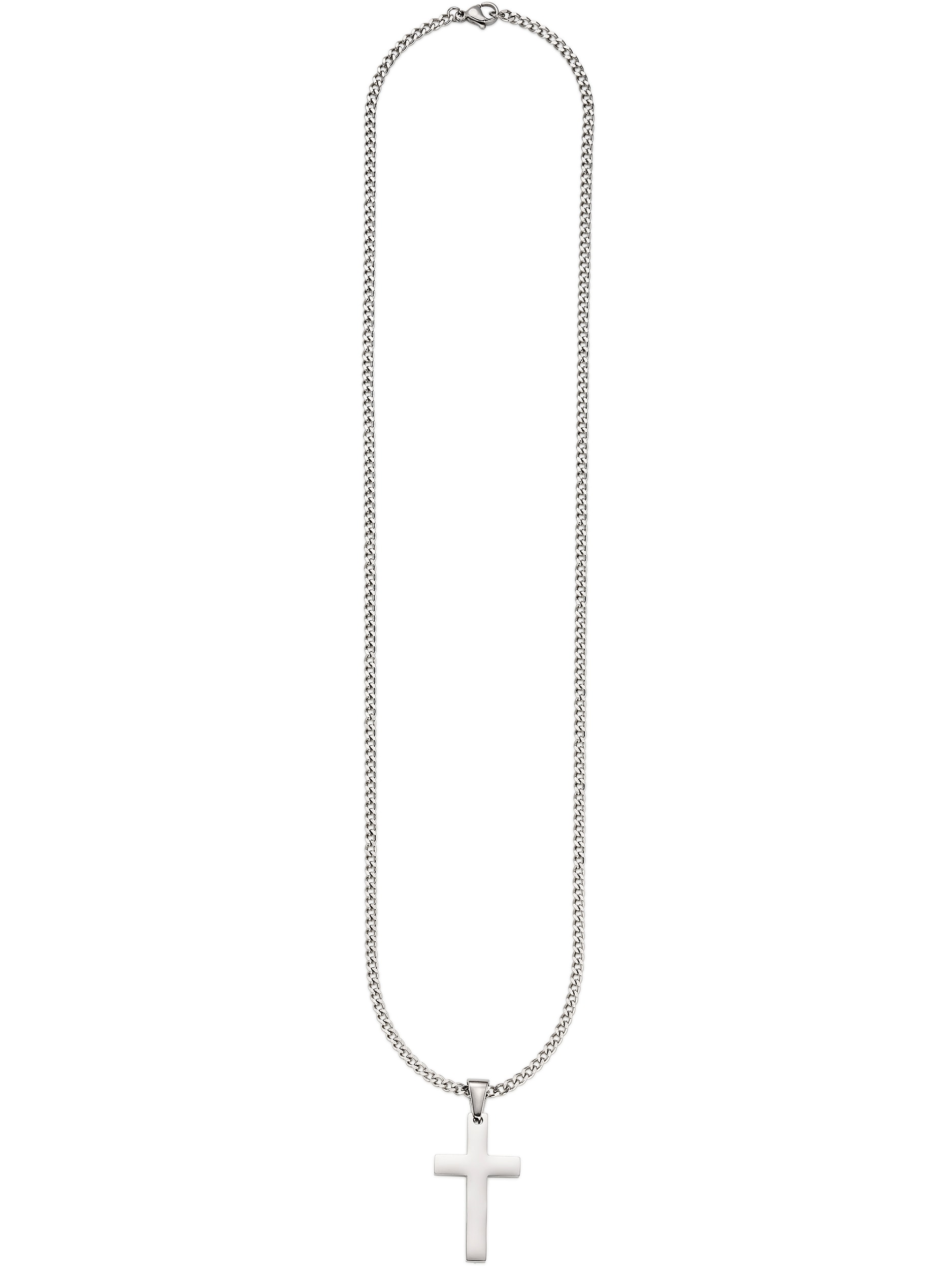 Bruno Banani Kette mit Anhänger »Edelstahlkette mit Kreuzanhänger«