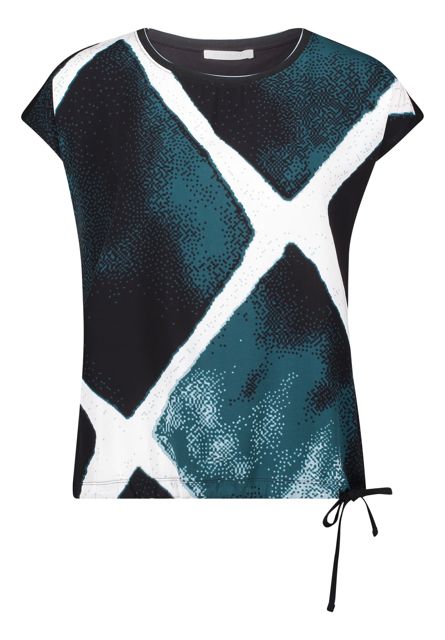 Betty&Co Kurzarmshirt "Betty & Co Damen Casual-Shirt mit Print" 1 Stk. tlg. günstig online kaufen