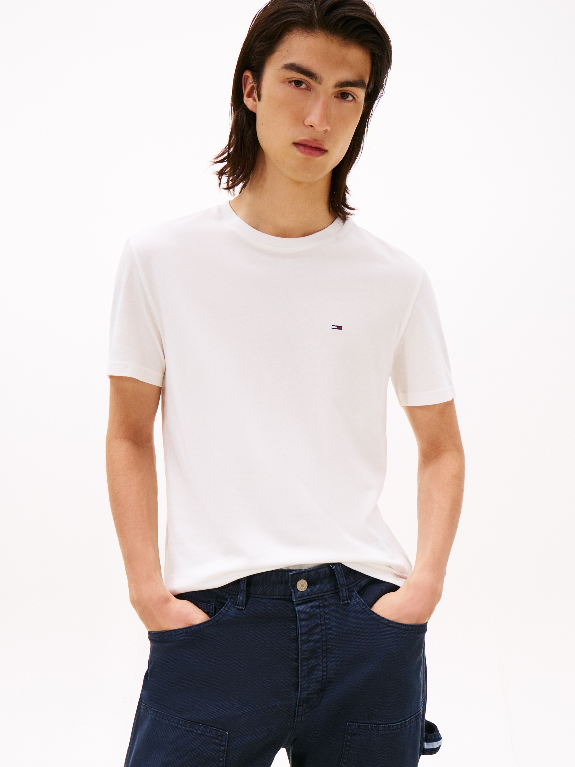 Tommy Jeans T-Shirt »TJM XSLIM 3 PACK TEE«, Mit Rundhalsausschnitt