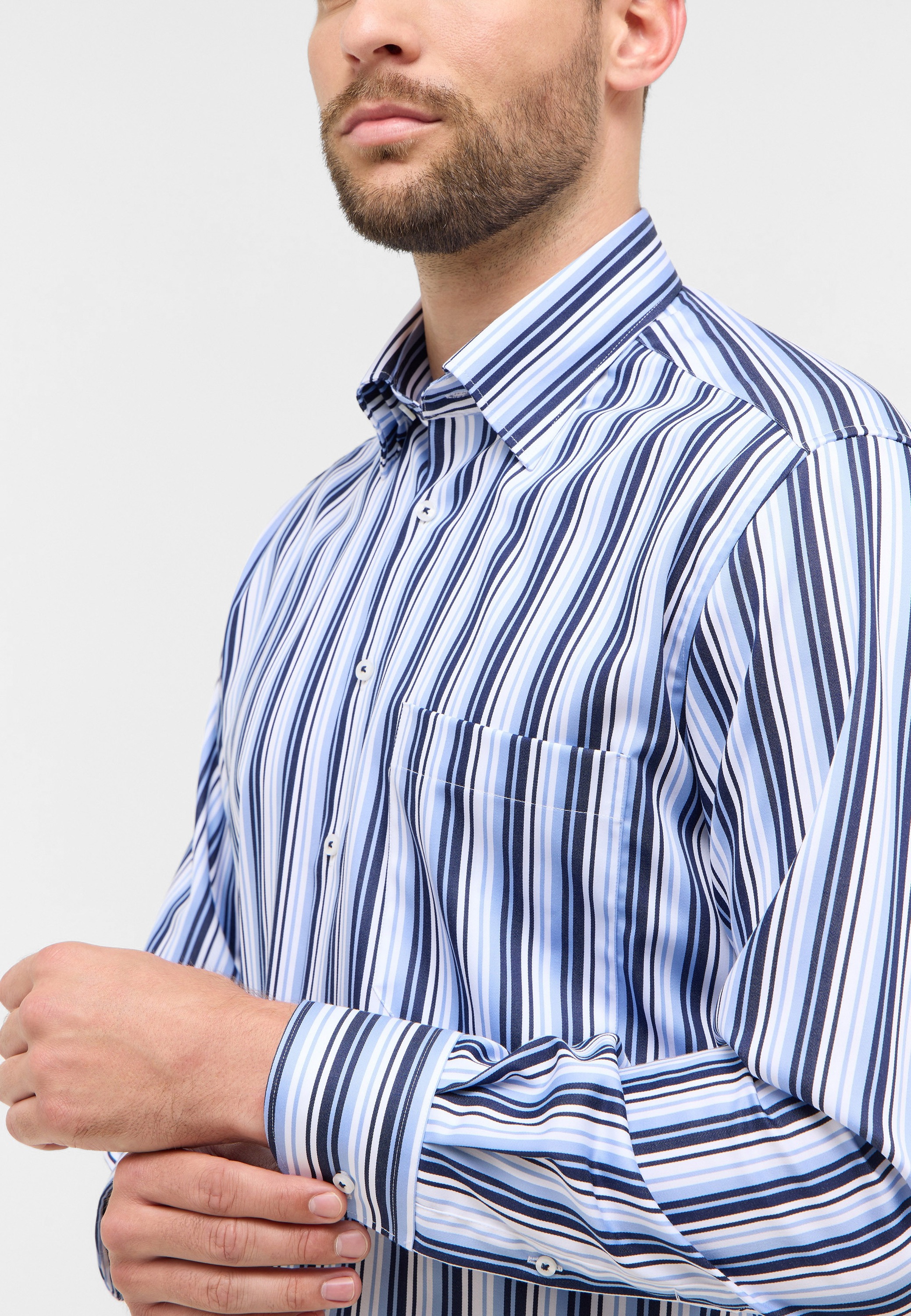 Thumbnail - Eterna Langarmhemd "COMFORT FIT", NON IRON (bügelfrei)