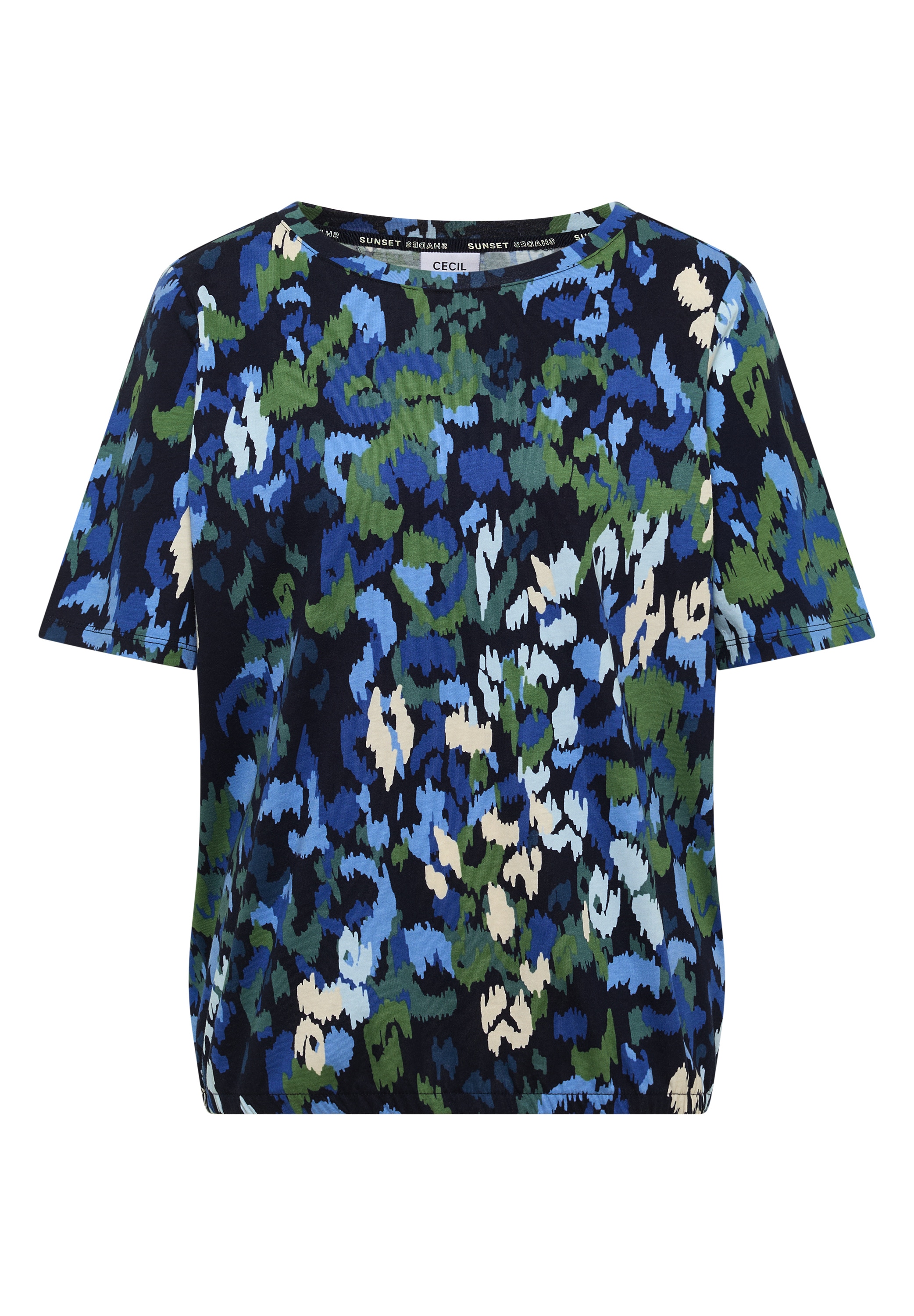 Cecil Kurzarmshirt Sommershirt mit Boat Neck und Print