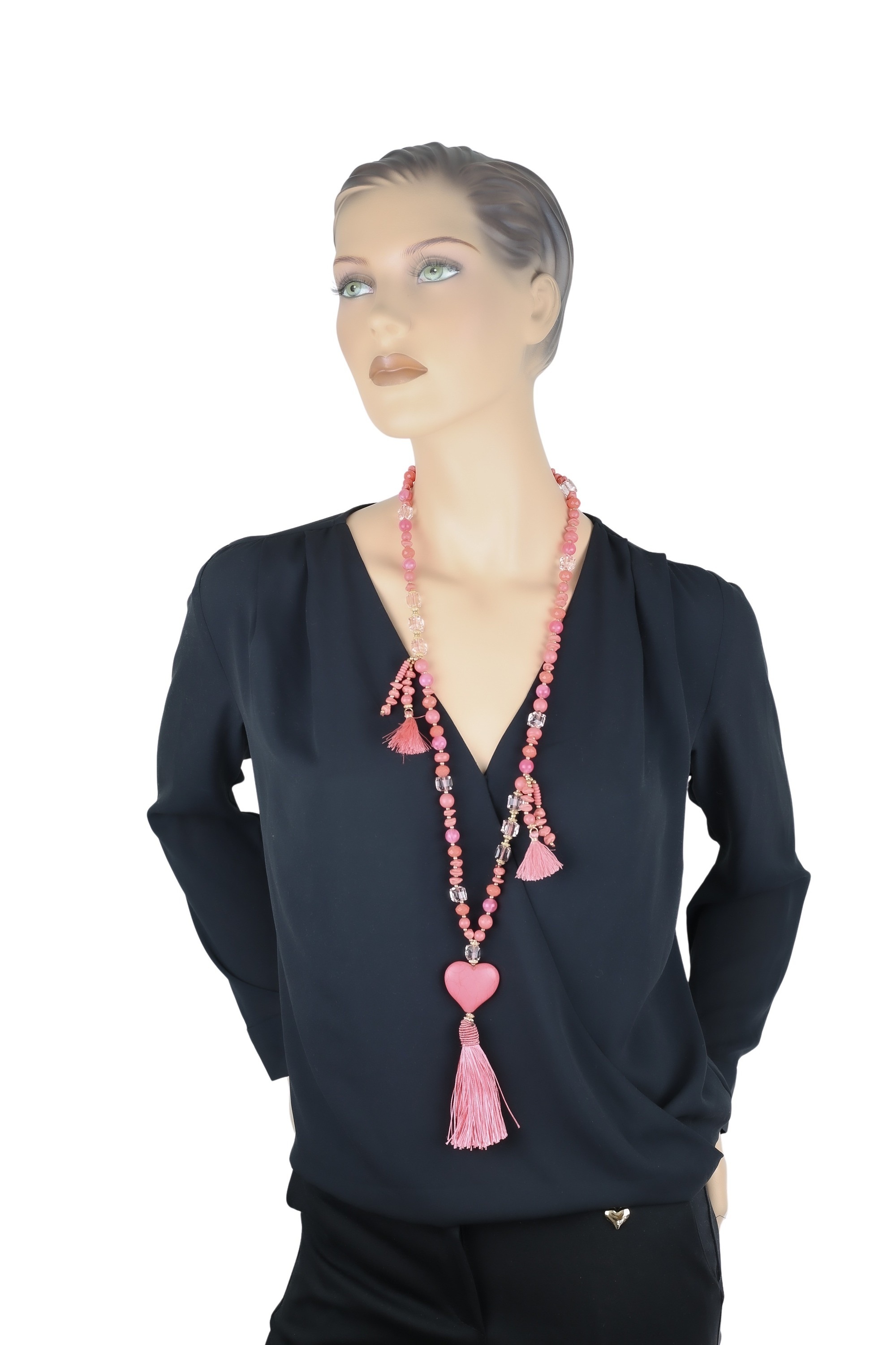 COLLEZIONE ALESSANDRO Lange Kette »Charmelle«, wertig, mit Herzen und Quasten