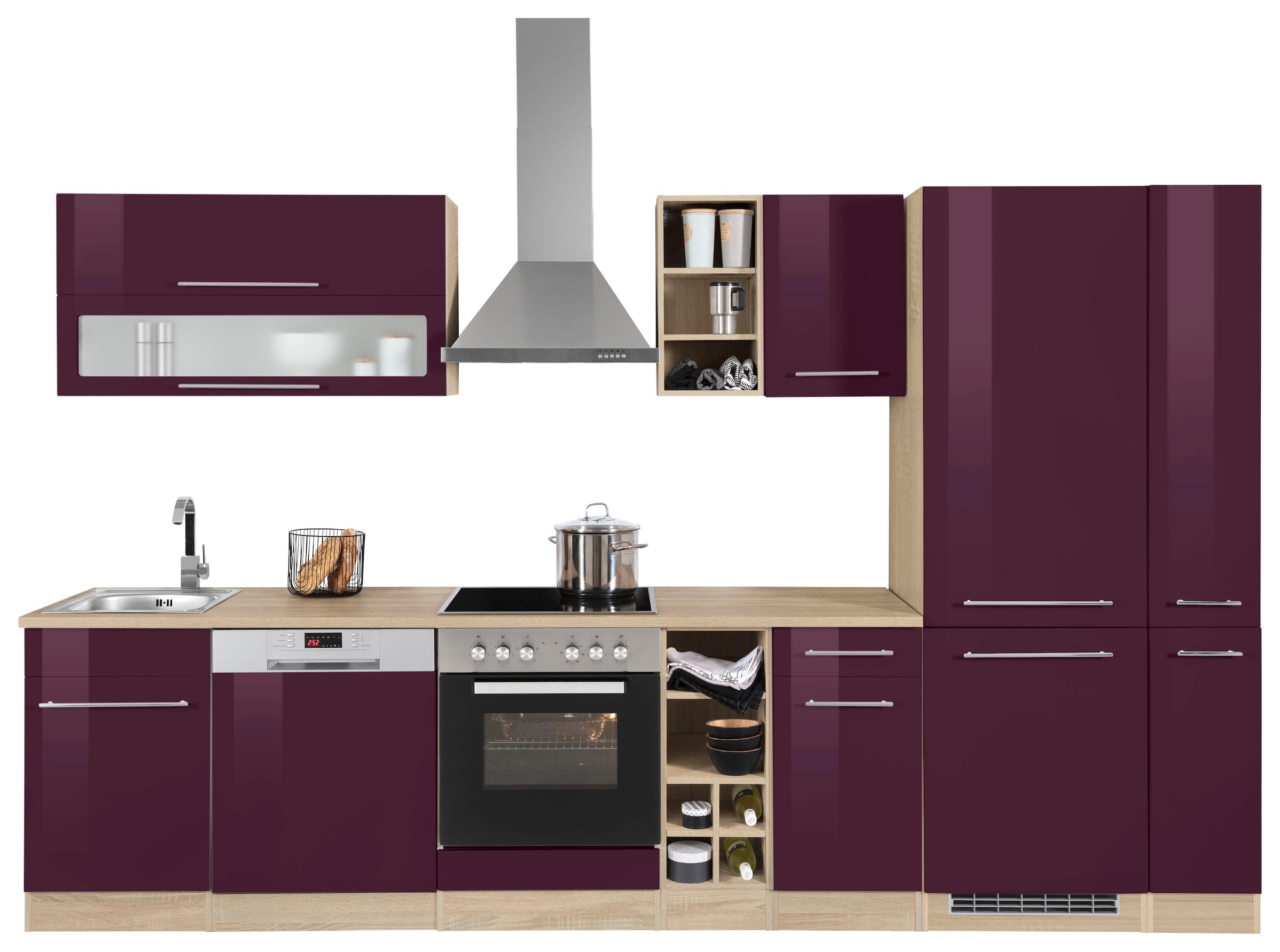 KOCHSTATION Küchenzeile »KS-Eton«, ohne E-Geräte, Breite 330 cm