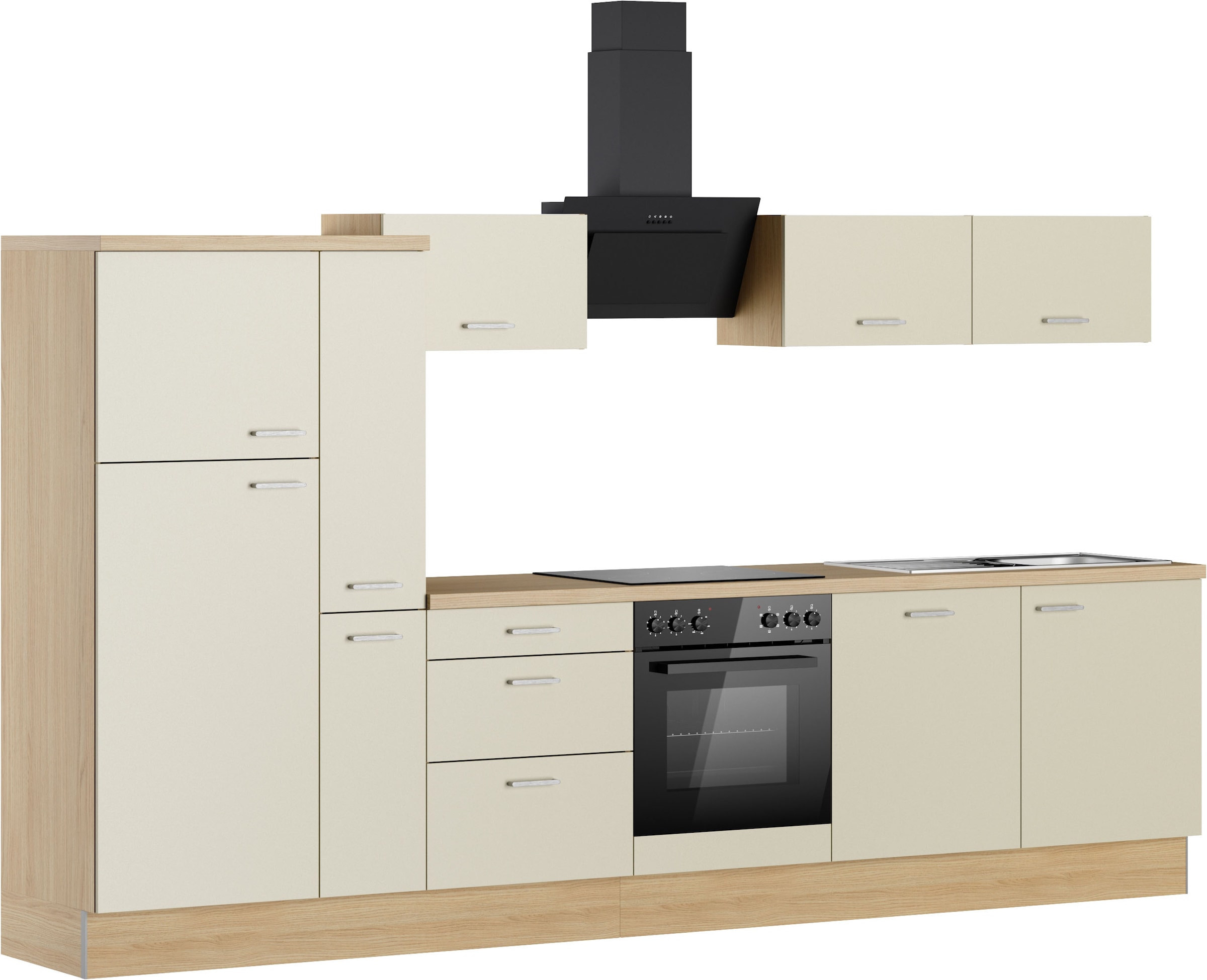 KOCHSTATION Küchenzeile »KS-Sion« Breite 330 cm, neue Technik: OPTIsnap, wahlweise mit E-Geräten