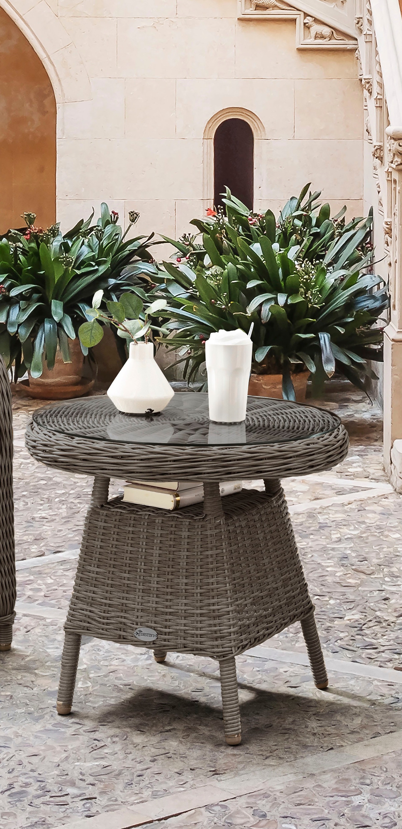 Destiny Gartentisch "MALAGA", Aluminium, Polyrattan