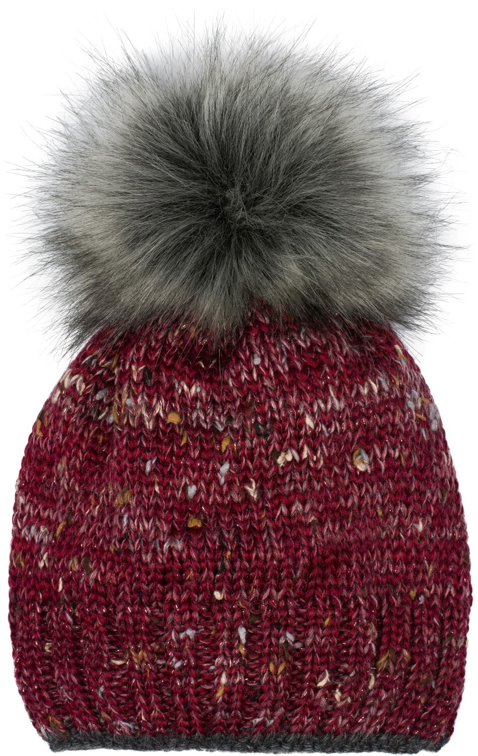 styleBREAKER Bommelmütze "Bunt gemusterte Bommelmütze mit Glitzerfaden" 1 S günstig online kaufen