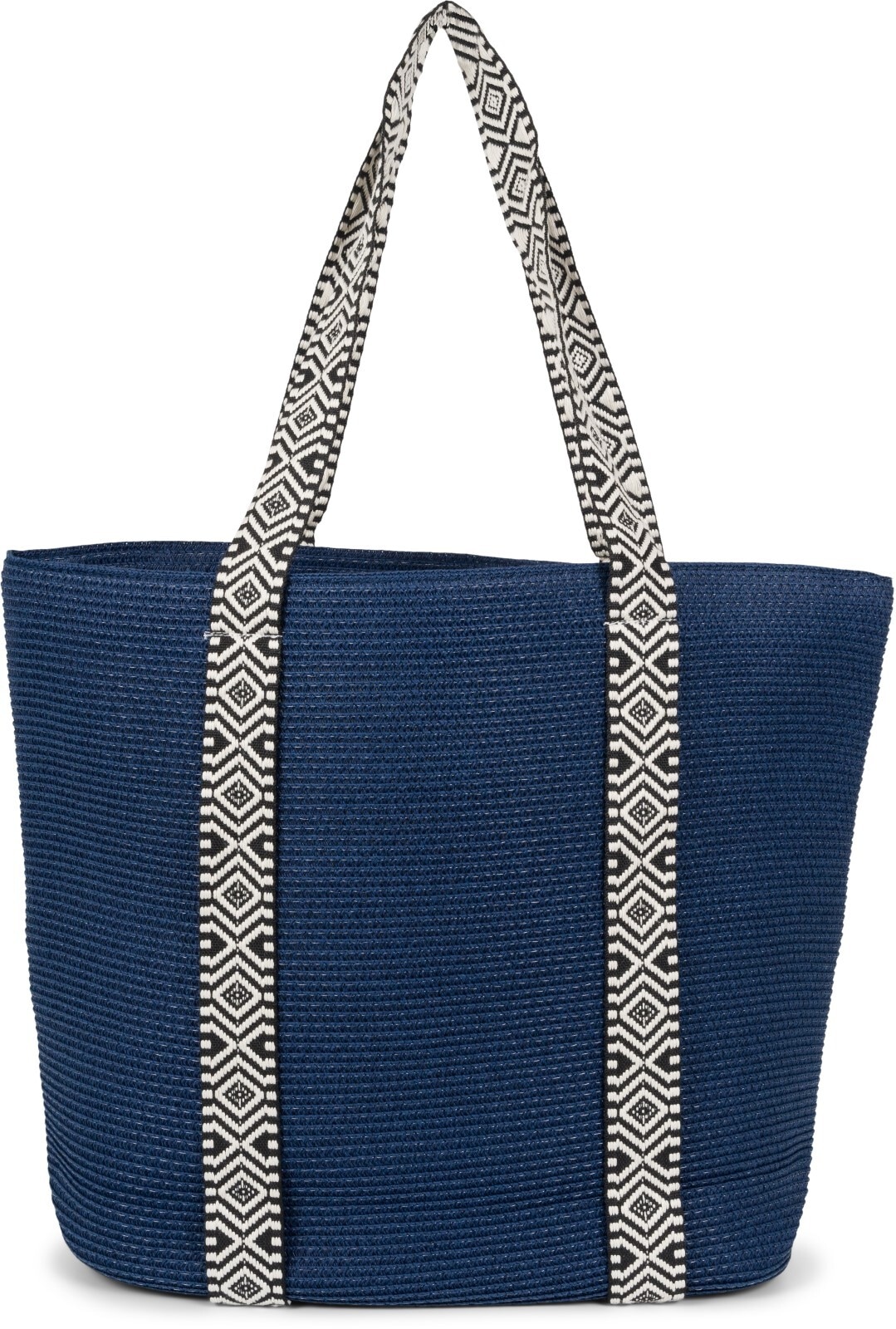 styleBREAKER Strandtasche "Papierstroh Strandtasche Azteken Muster"