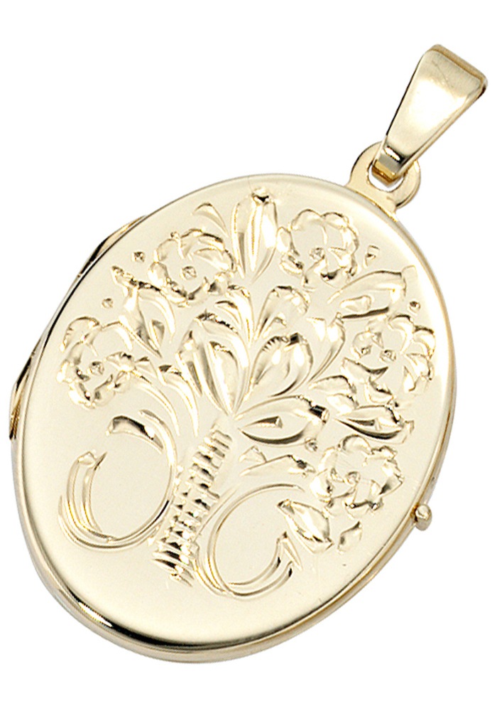 JOBO Medallionanhänger »Anhänger Medaillon oval«, 585 Gold