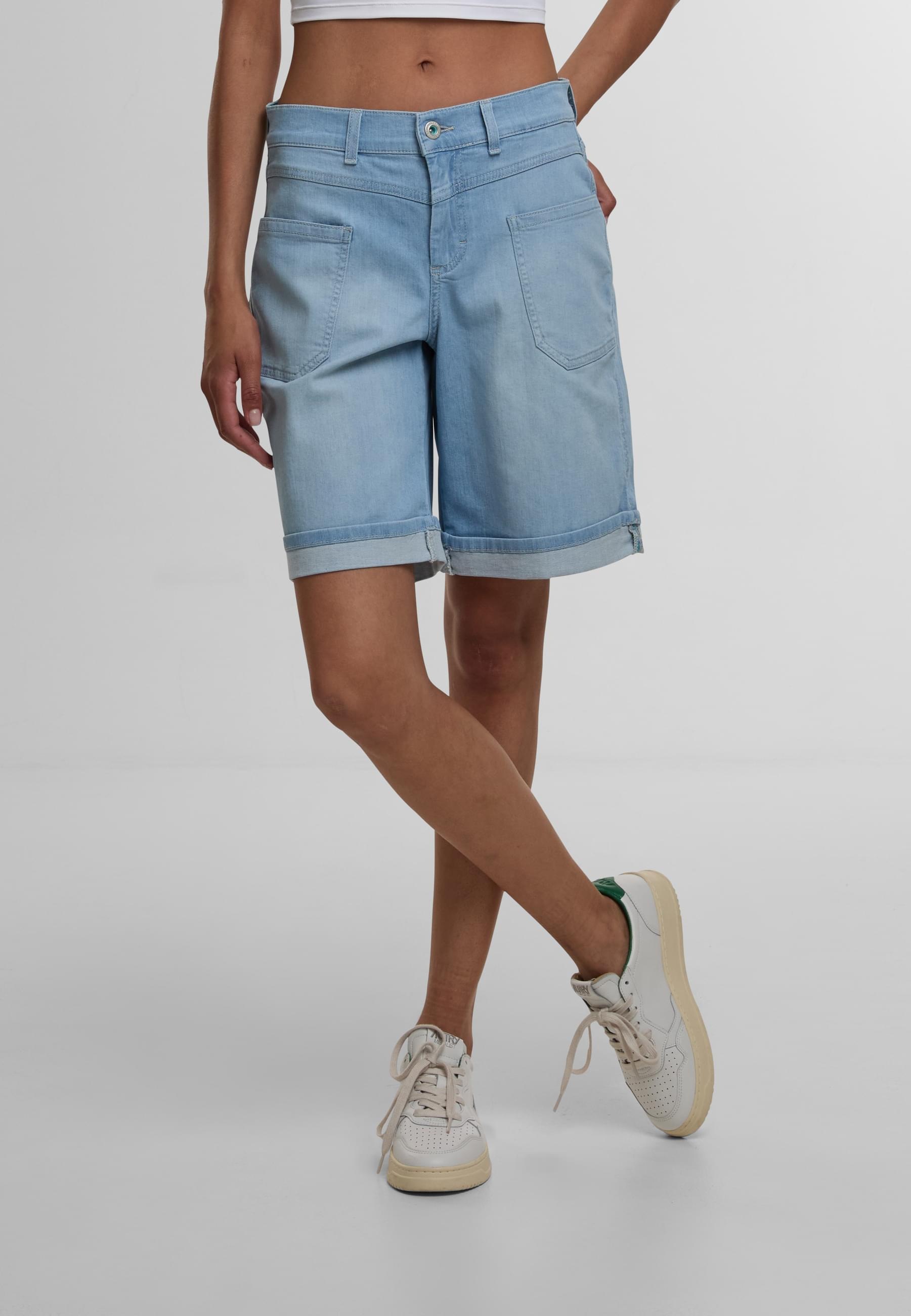 AENGELS Bequeme Jeans »AENGELS Wide Leg Short Modern Authentic light denim«