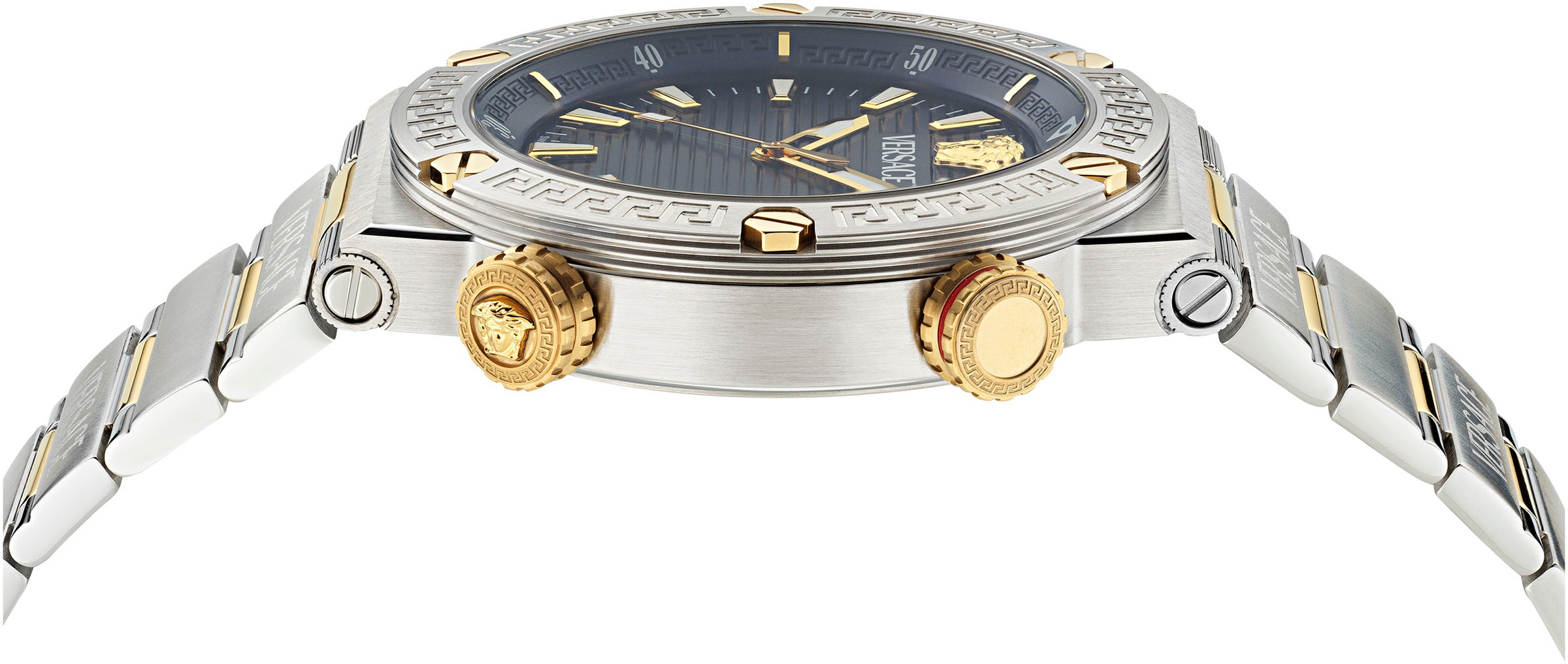 Versace Chronograph »GRECA LOGO DIVER«, Quarzuhr, Armbanduhr, Herrenuhr, Datum, Stoppfunktion, Swiss Made