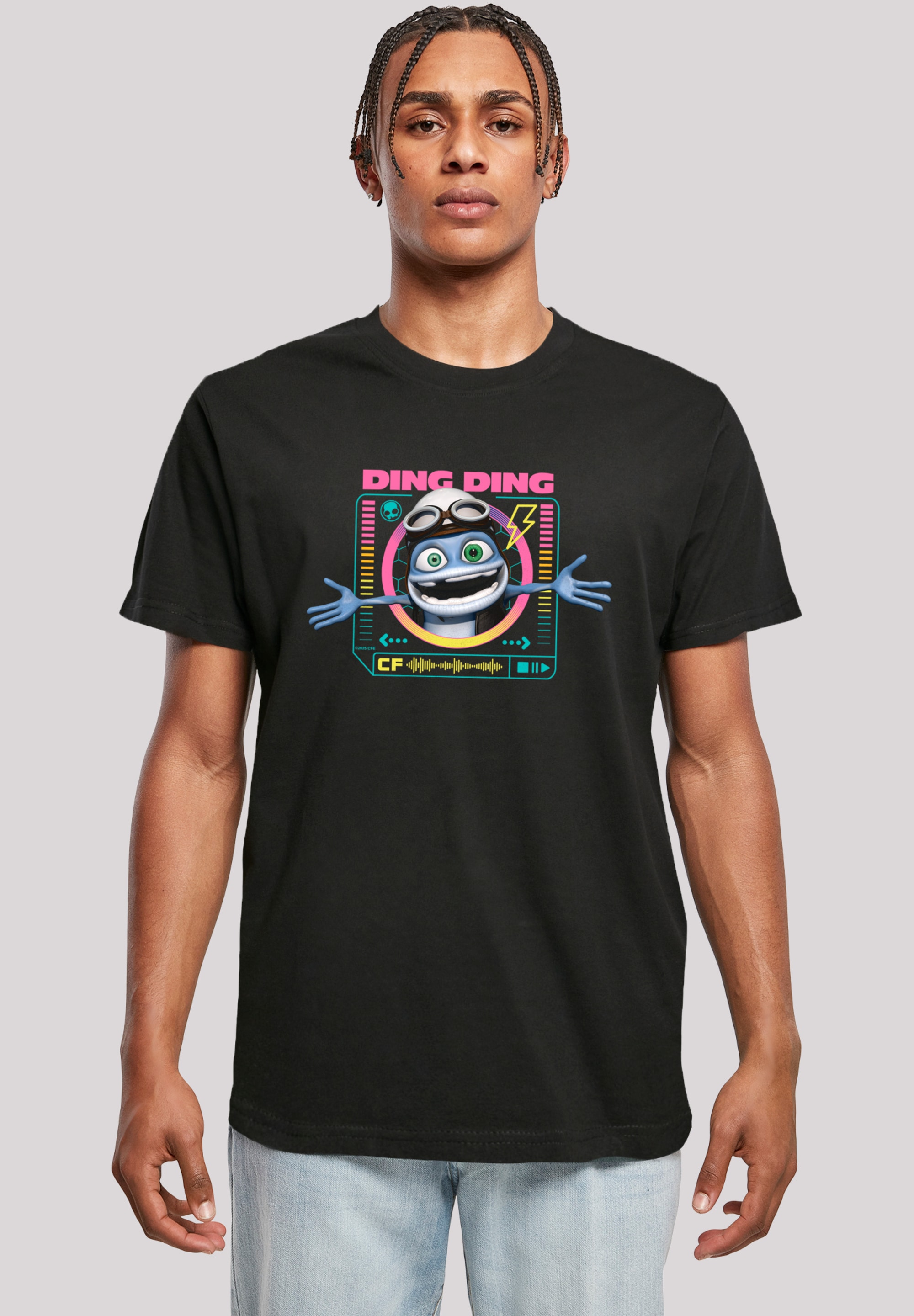 F4NT4STIC T-Shirt "Crazy Frog Ding Ding Retro Music Player", Premium Qualit günstig online kaufen