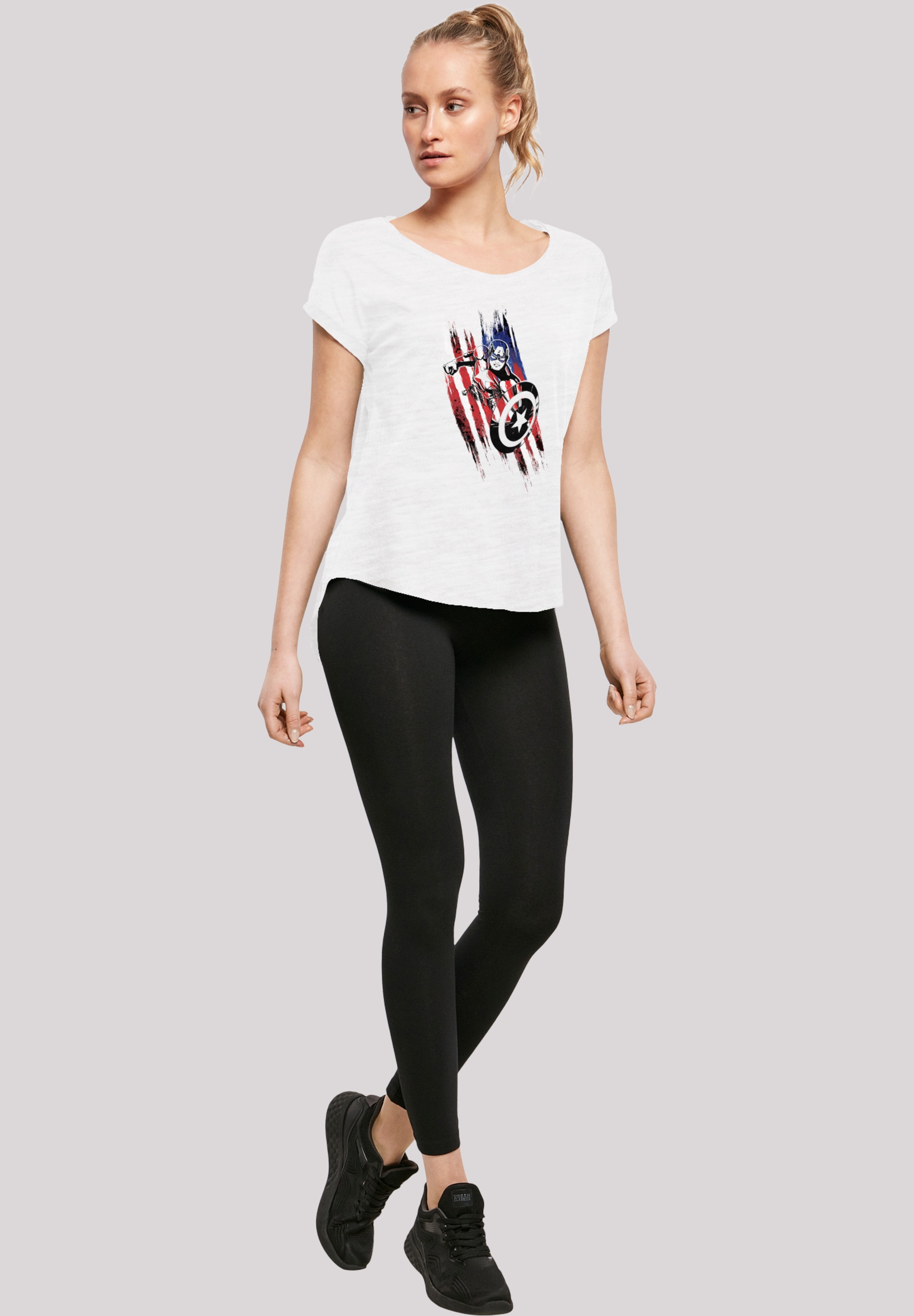 F4NT4STIC T-Shirt »Marvel Avengers Captain America Streaks«, Print