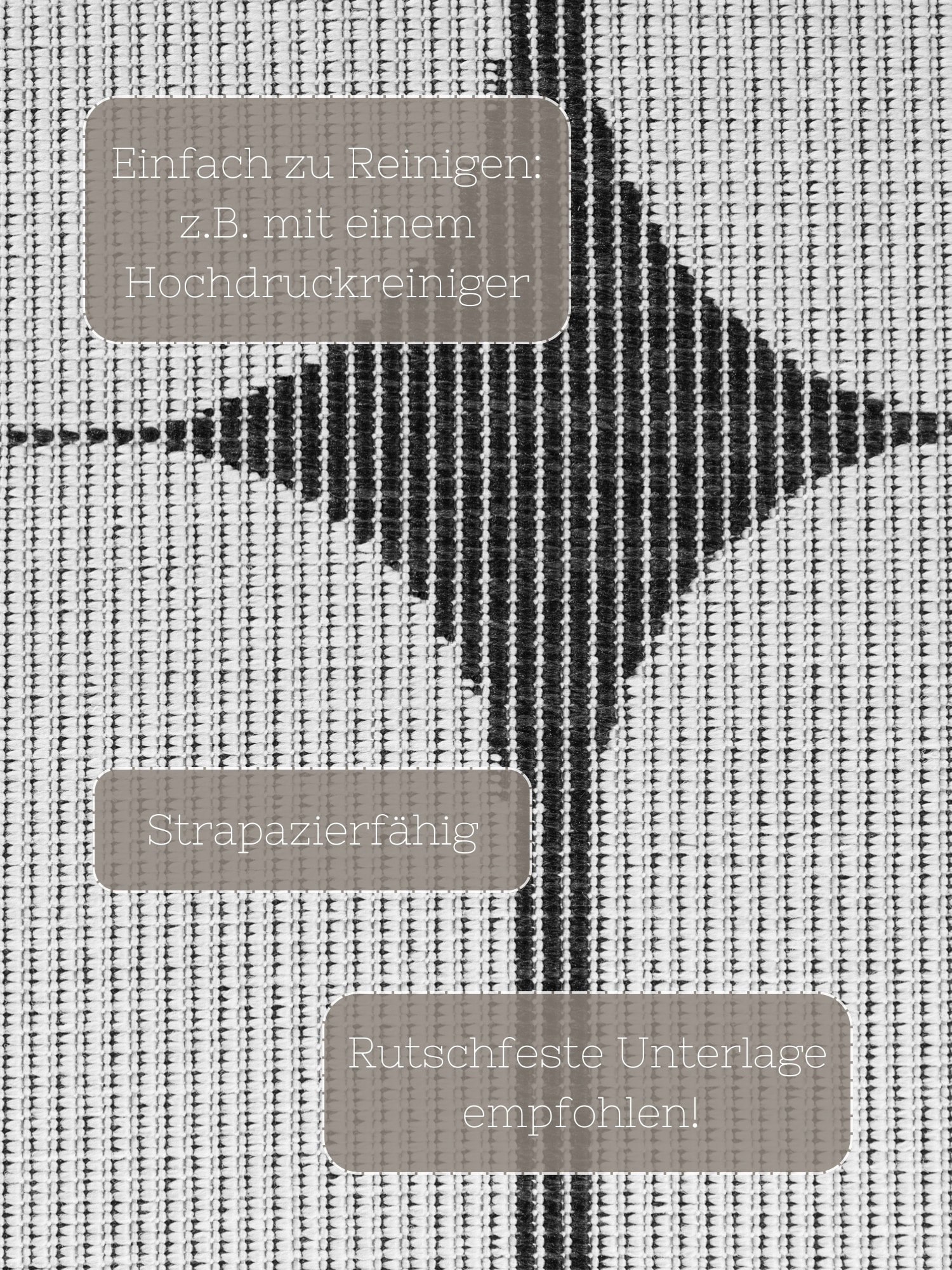 NORTHRUGS Outdoorteppich »Bowen Wendeteppich«, rund, 5 mm Höhe, In und Outdoor, Flachgewebe, wetterfest, pflegeleicht, robust