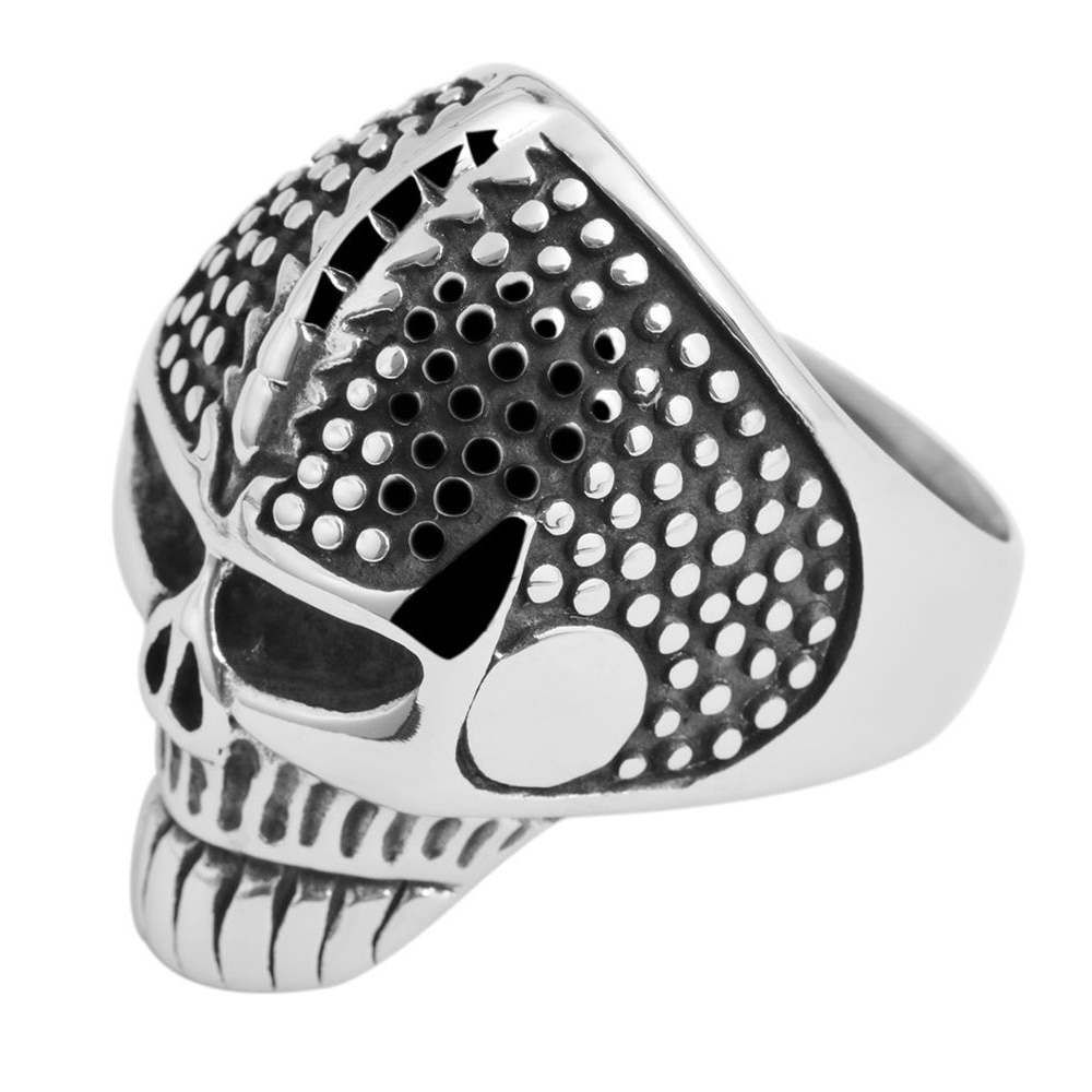 Adelia´s Fingerring »Herren Ring Totenkopf aus Edelstahl«