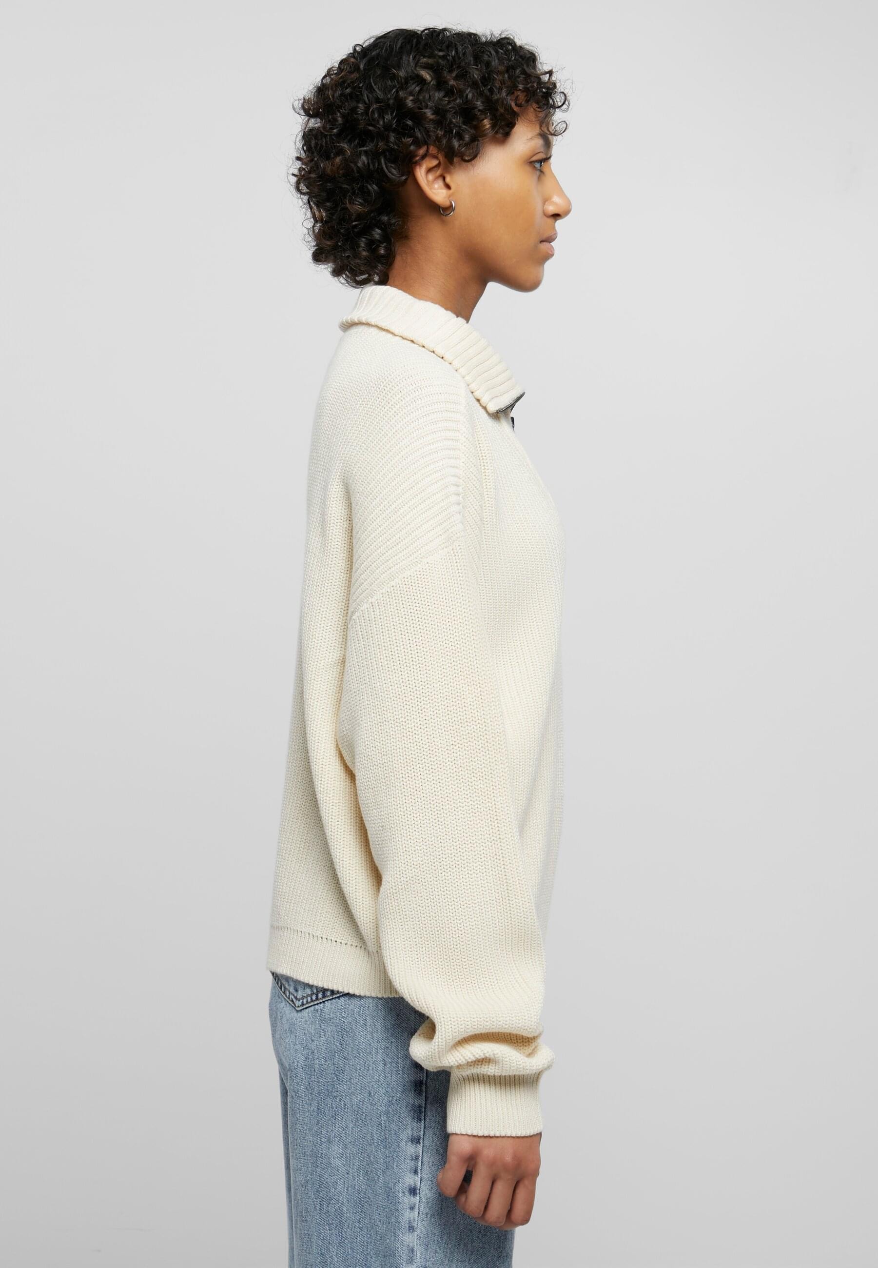 URBAN CLASSICS Sweatjacke »Damen Ladies Oversized Knit Troyer«