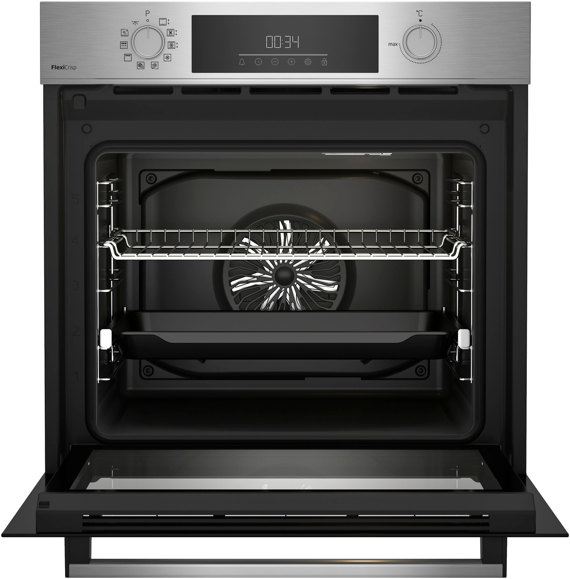 BEKO Backofen-Set "BBSM12320XMPEF", mit 1-fach-Teleskopauszug, Pyrolyse-Selbstreinigung