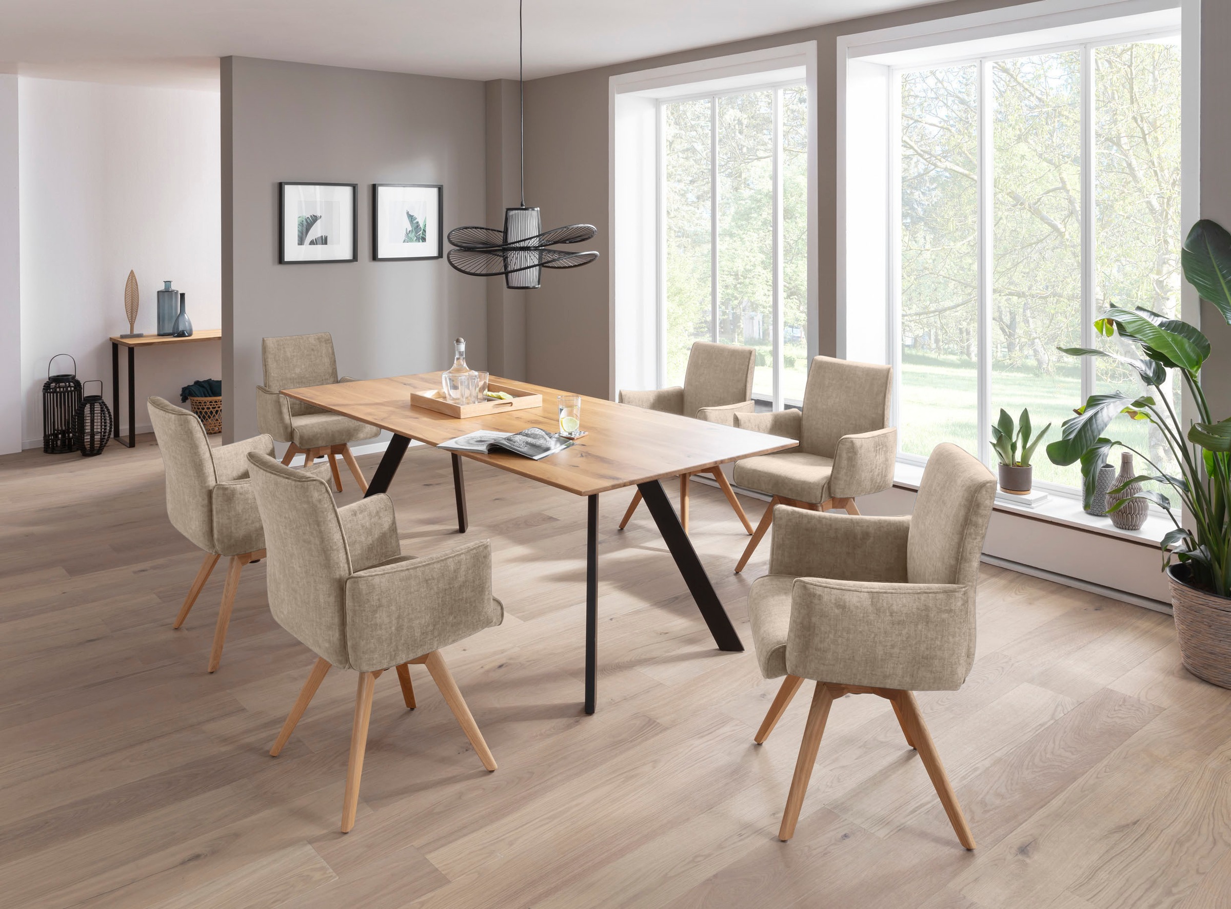 K+W Komfort & Wohnen Drehstuhl () Armlehnenstuhll mit 360 Drehfunktion mass günstig online kaufen