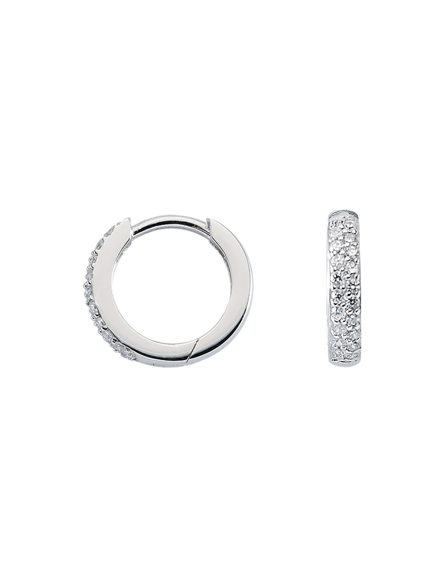 Adelia´s Paar Ohrhänger »925 Silber Ohrringe Creolen Ø 13 1 mm« mit Zirkonia Silberschmuck für Damen
