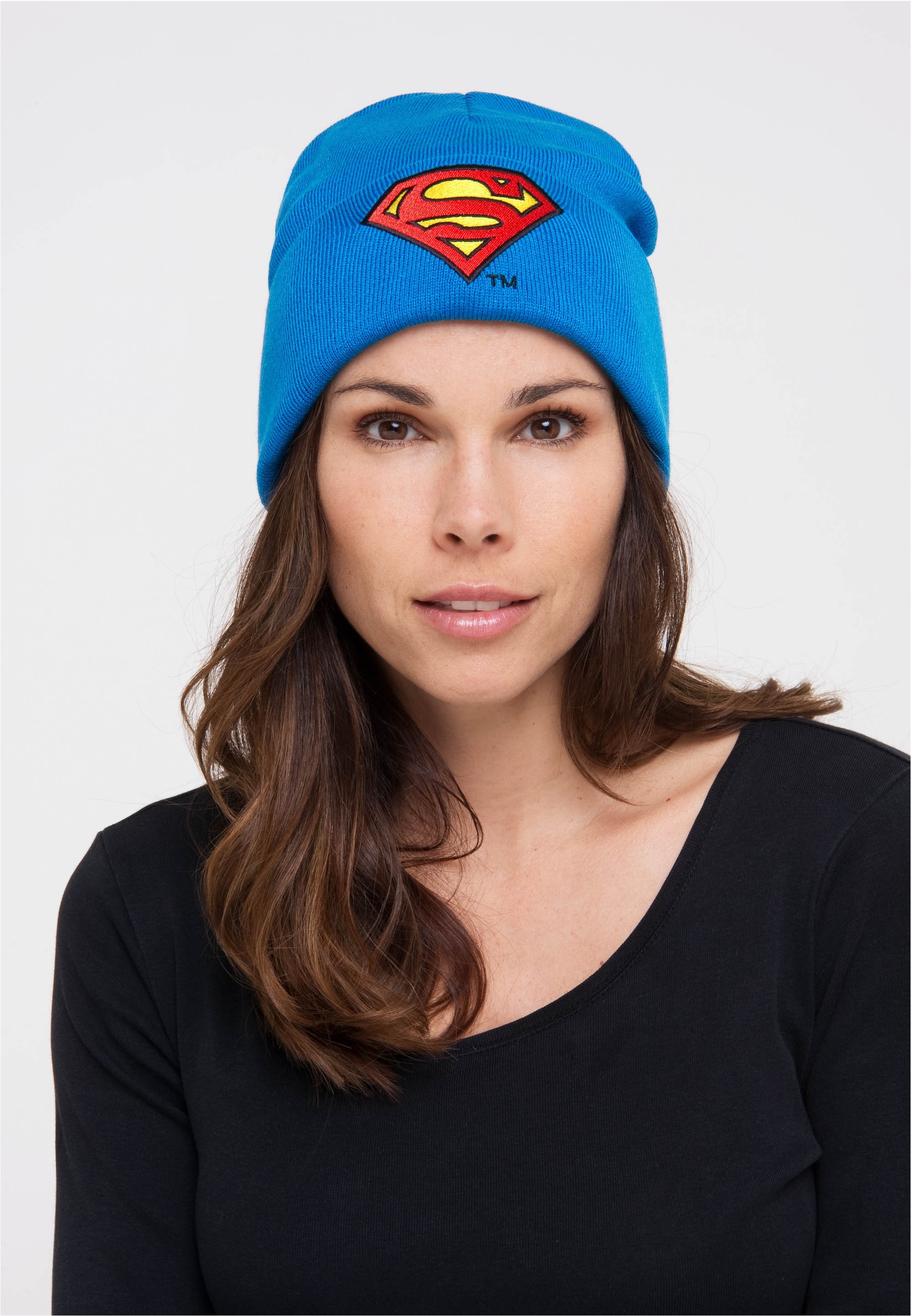 Thumbnail - LOGOSHIRT Strickmütze "Superman – Logo" mit coolem Motiv