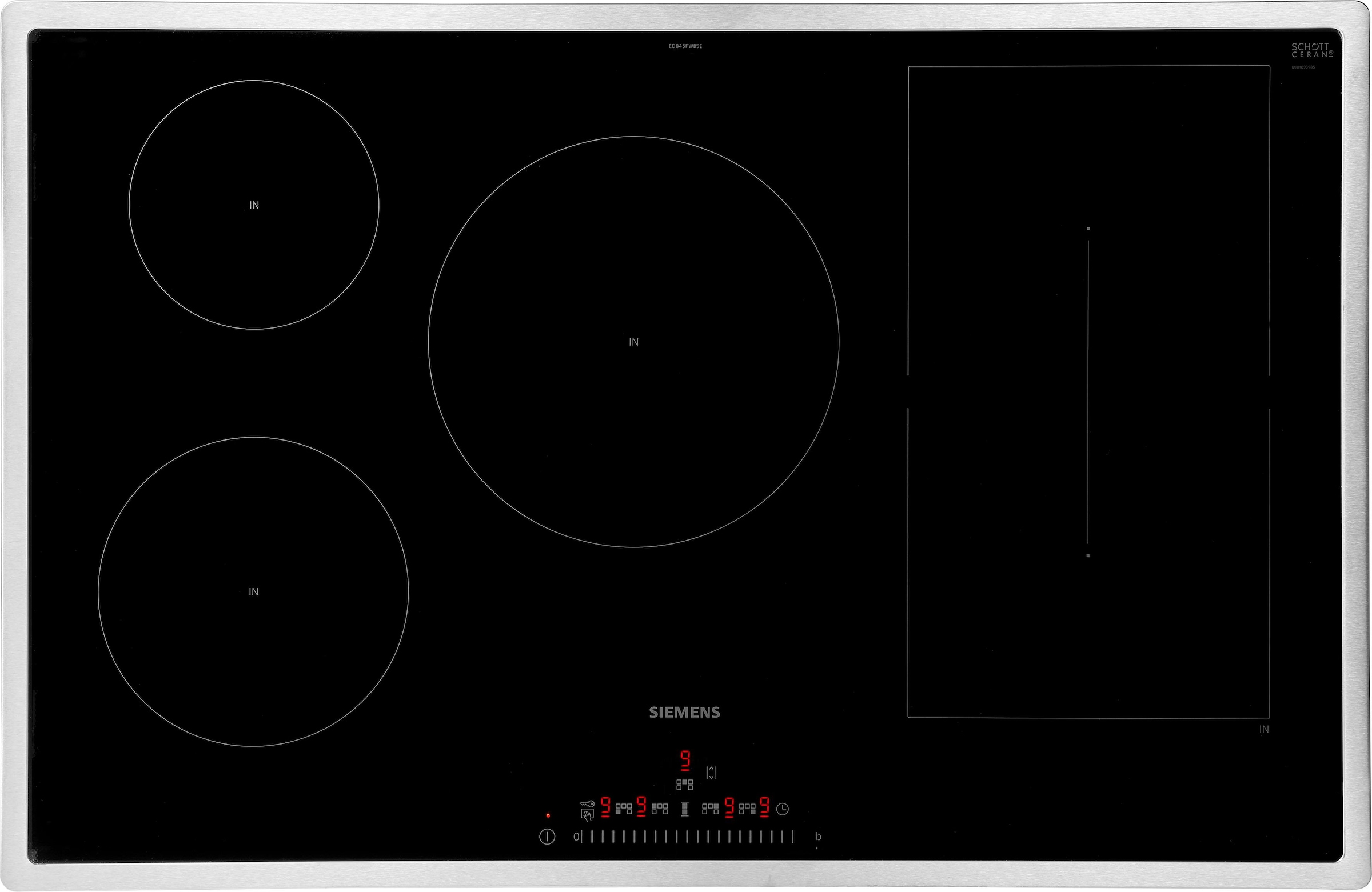 SIEMENS Flex-Induktions-Kochfeld von SCHOTT CERAN® »ED845FWB5E«, ED845FWB5E