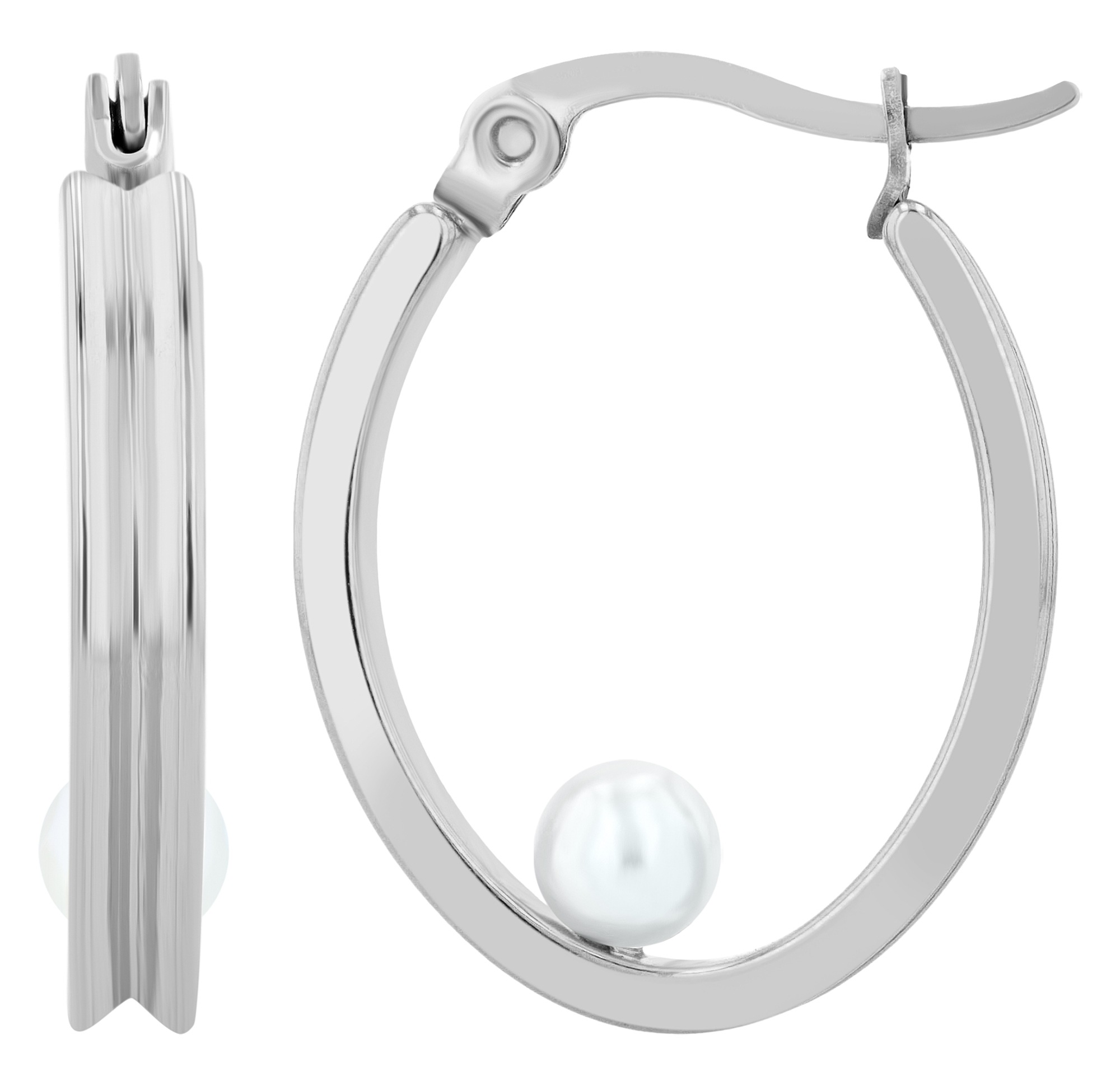 Adelia´s Paar Ohrhänger »Damen Ohrringe aus Edelstahl mit Perle« Zum Verschenken – ideal zum Valentinstag