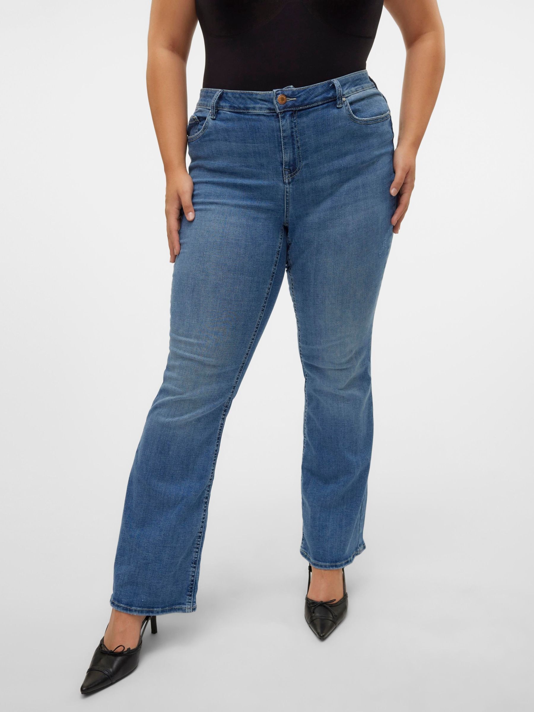 Vero Moda Curve Bootcut-Jeans »VMCFLASH MR FLARED JEANS LI347 GA CUR«