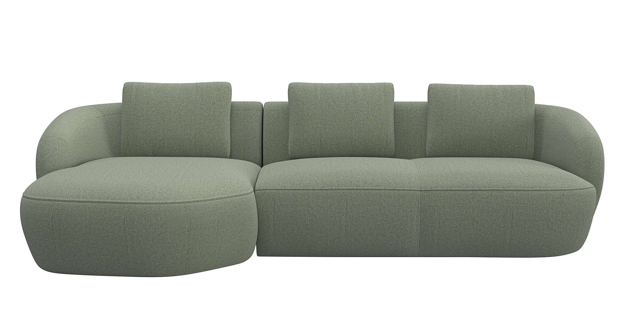 FLEXLUX Wohnlandschaft "Torino, rund, L-Form, Sofa-Ecke mit Recamiere, Long günstig online kaufen