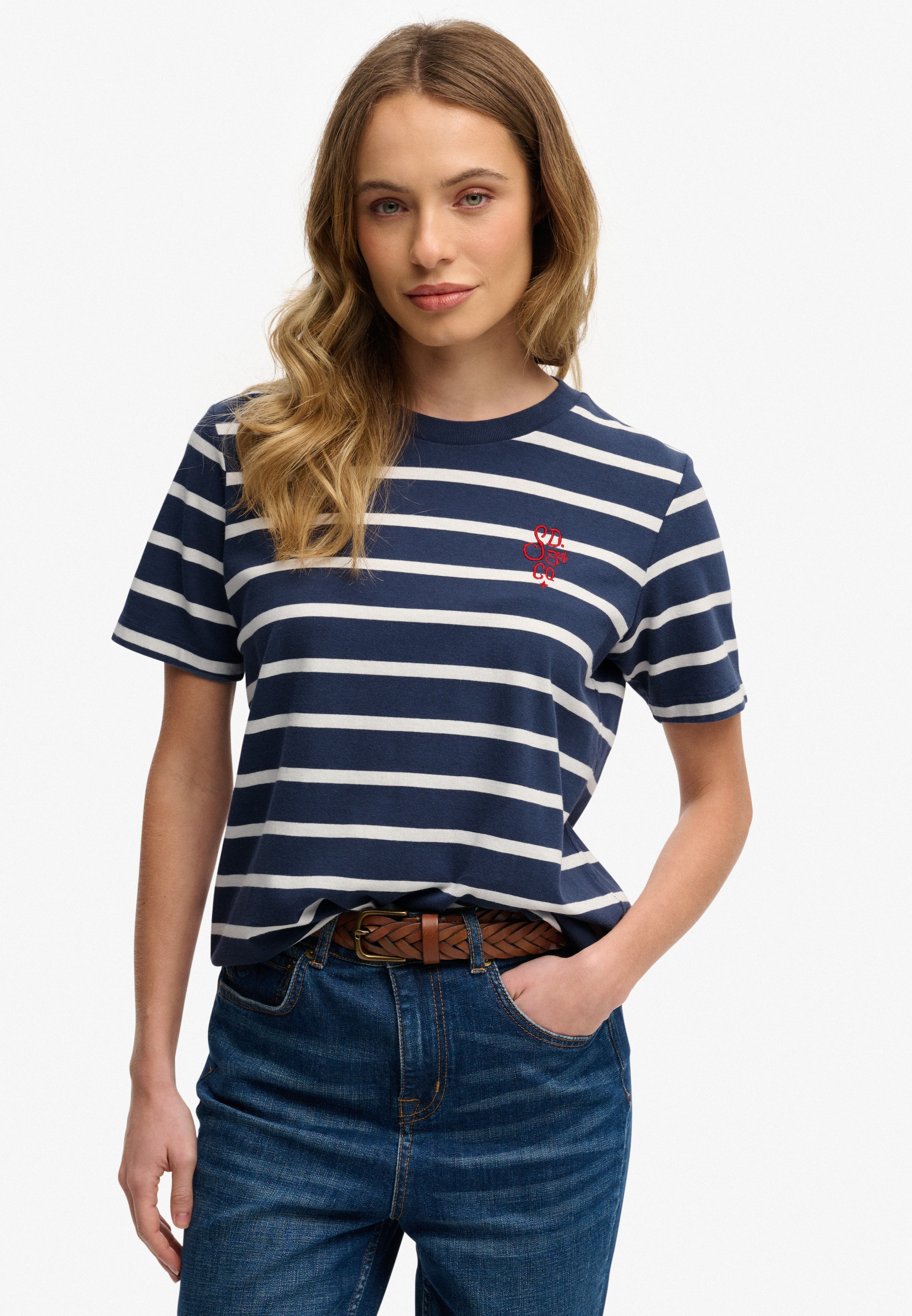 Superdry Kurzarmshirt "Heritage Hamptons Stripe Tee" günstig online kaufen