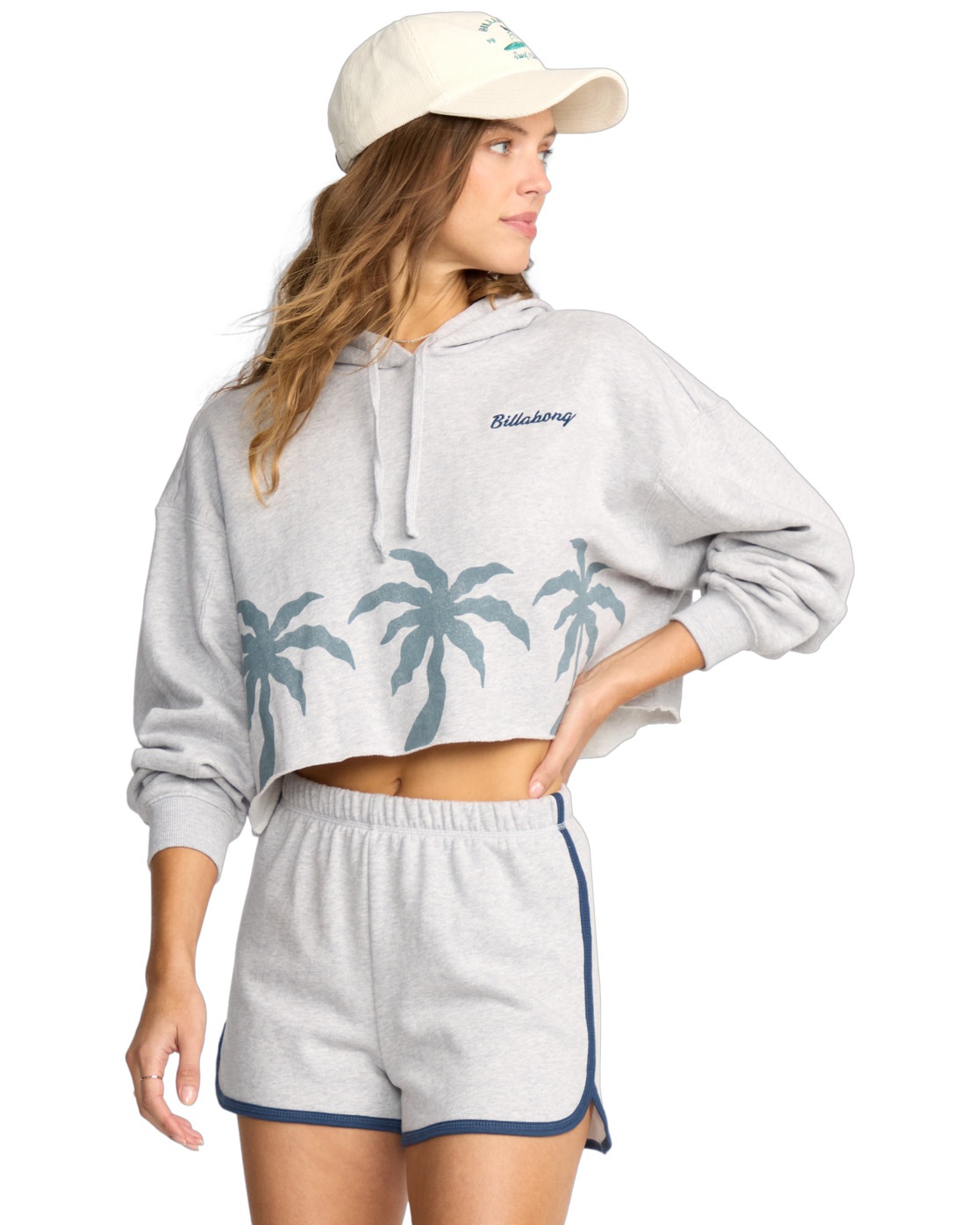 Billabong Sweat à Capuche Triple Palms Heather Grey S Femme 3