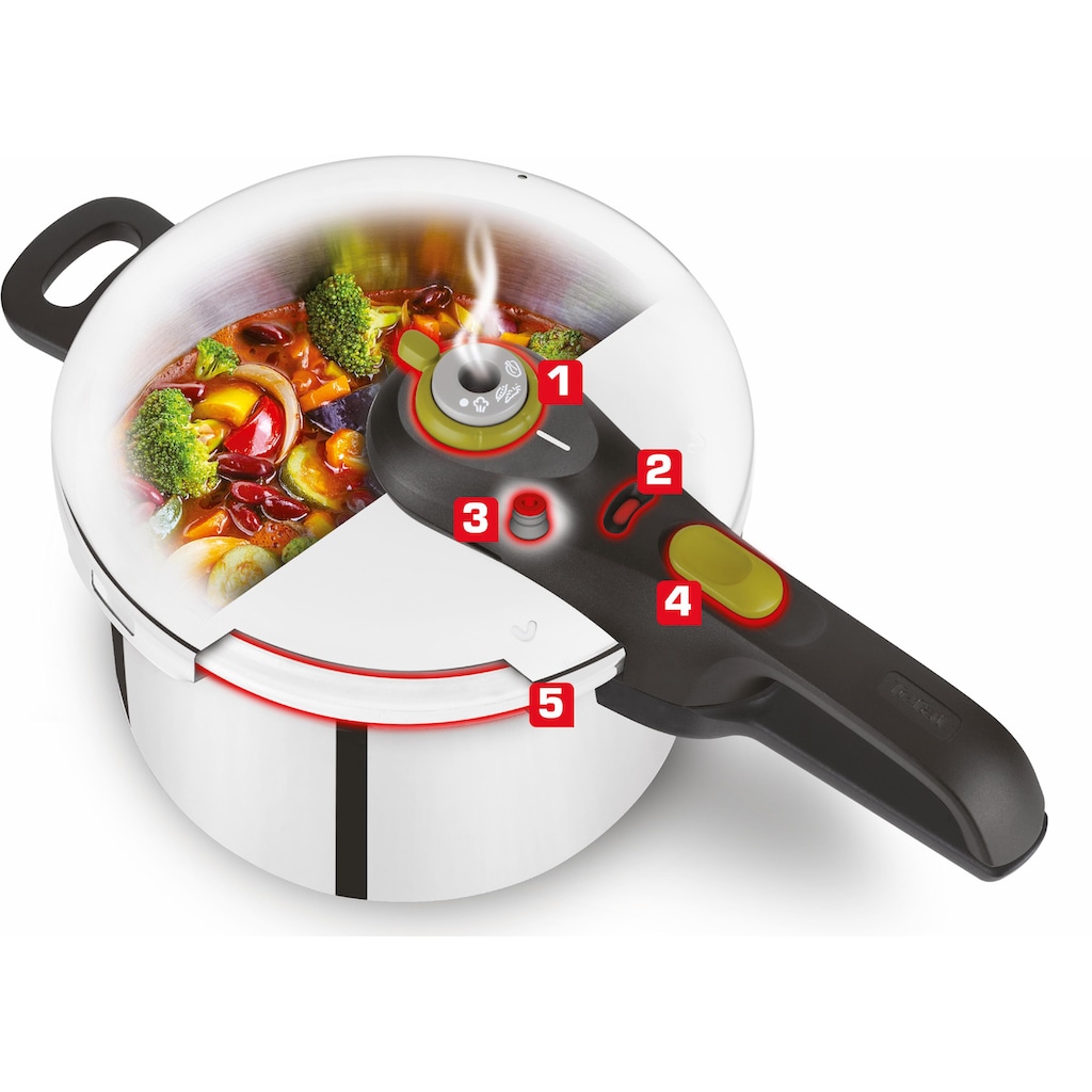 Tefal Schnellkochtopf »Sercure 5 V2 Neo«, Edelstahl, (1 tlg.)