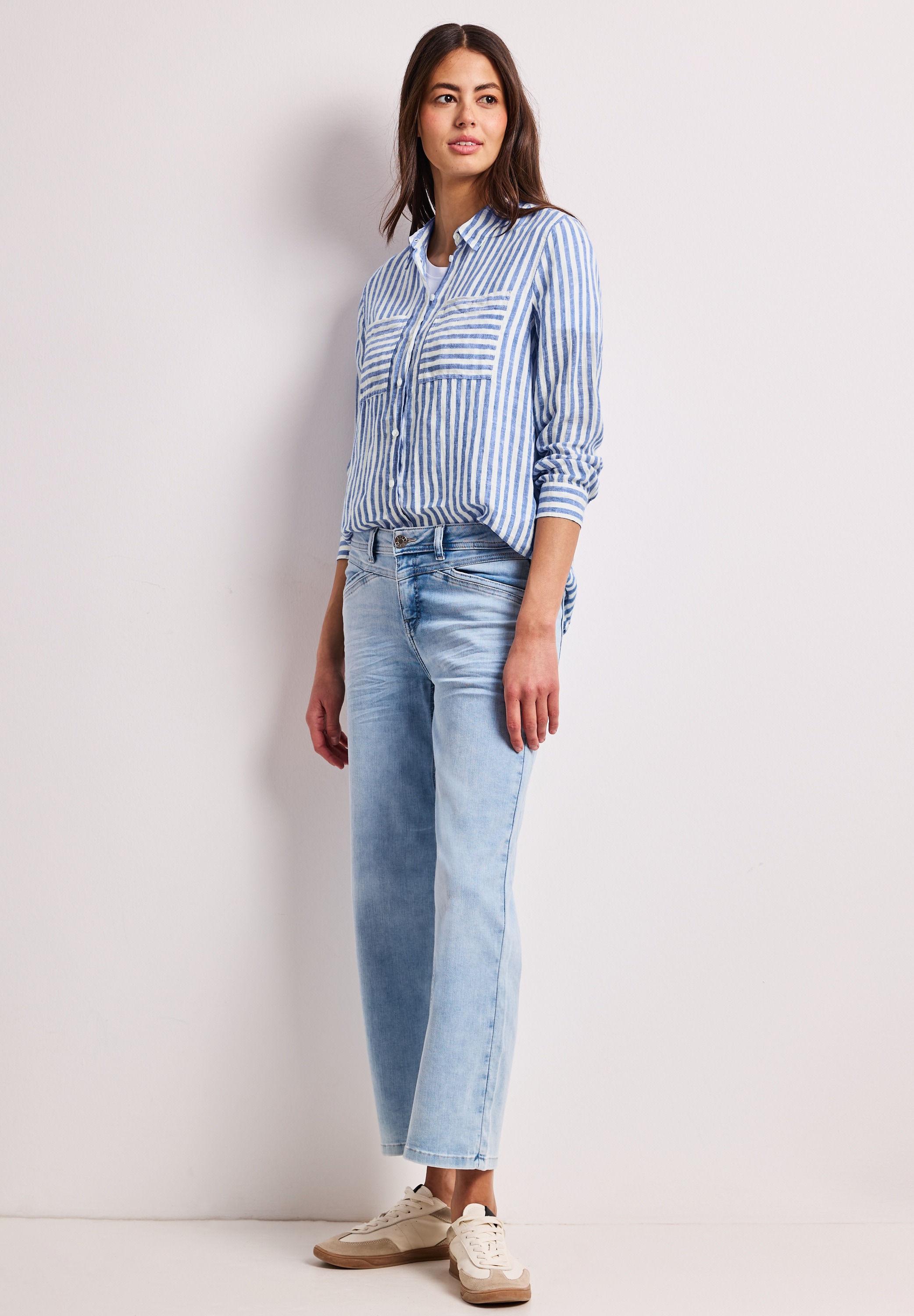 STREET ONE Langarmbluse aus Leinen