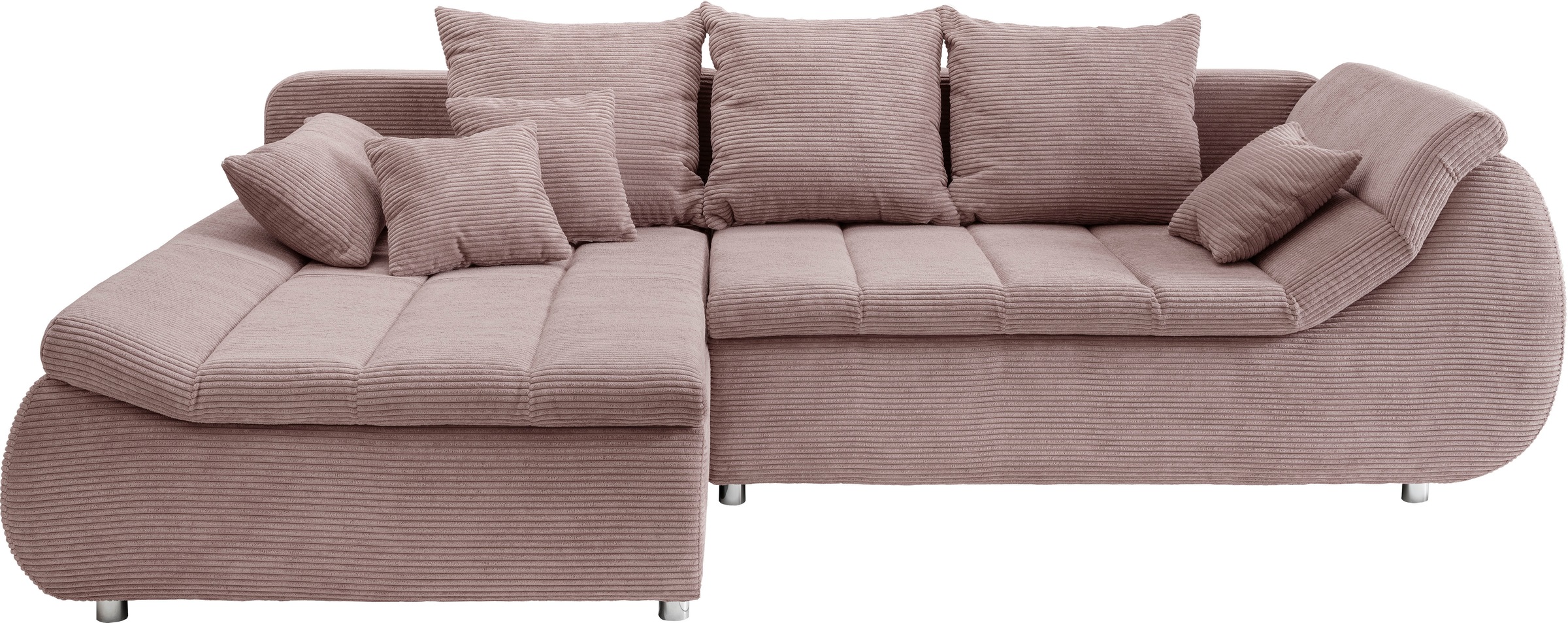 INOSIGN Ecksofa "Imola elegant und bequem, aktuelle Steppung im Sitz, L-For günstig online kaufen