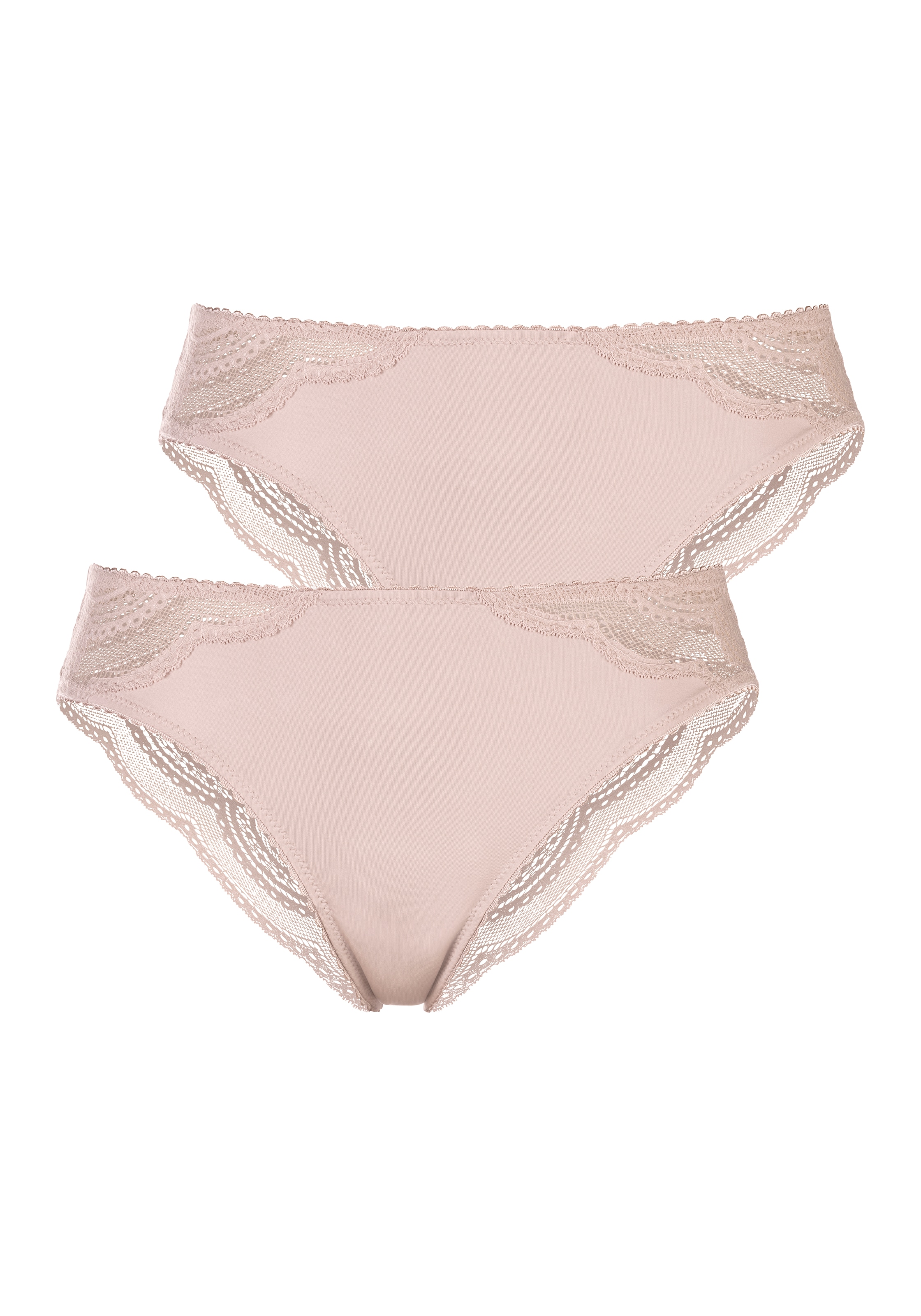 LASCANA Brasilslip Packung, 2 Stk. tlg., mit zarter Spitze günstig online kaufen