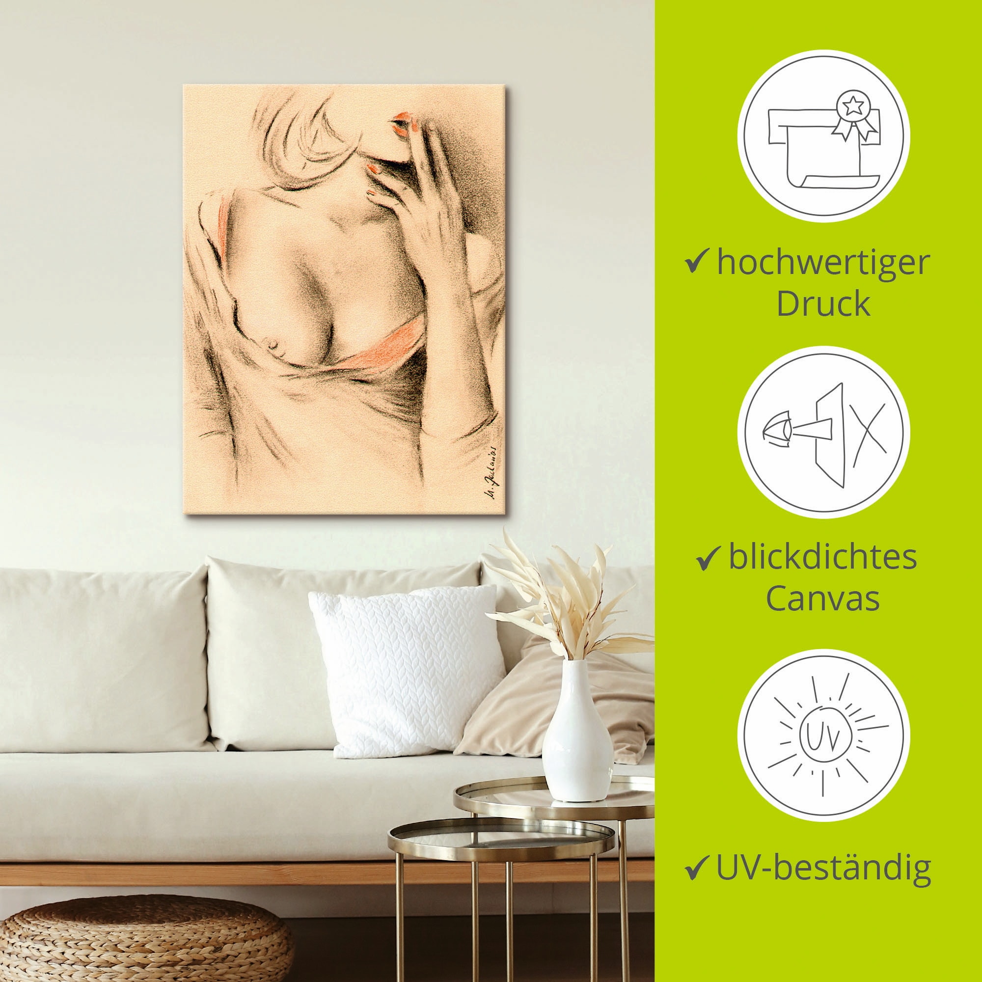 Artland Wandbild »Aphrodite der Moderne«, Frau, (1 St.), als Leinwandbild, Poster, Wandaufkleber in verschied. Größen