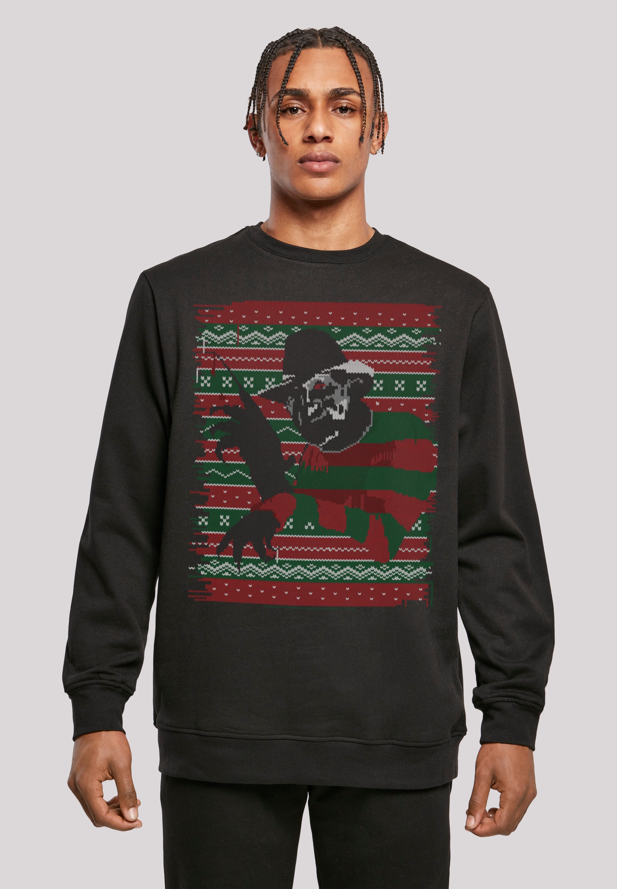 F4NT4STIC Kapuzenpullover "Nightmare On Elm Street Christmas Fair Isle", Print