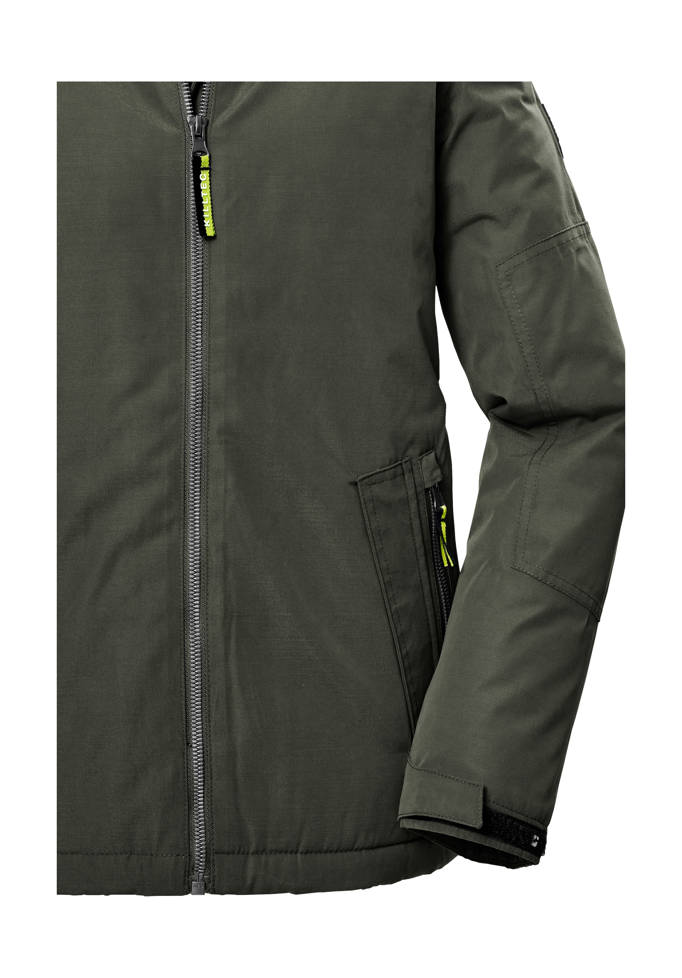 Killtec Funktionsjacke »KOW 377 BYS JCKT«, Wasserdichte Funktionsjacke mit Kapuze, warmem Futter und Kinnschutz
