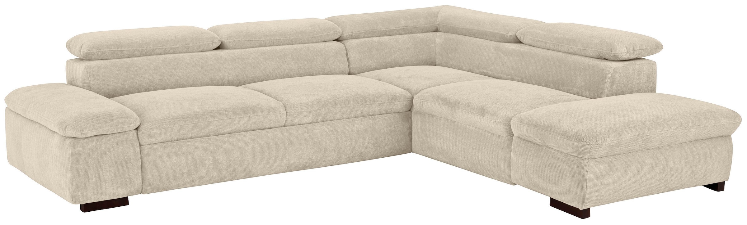 Home affaire Ecksofa »Alberto L-Form«, mit Kopfteilverstellung, wahlweise mit Bettfunktion